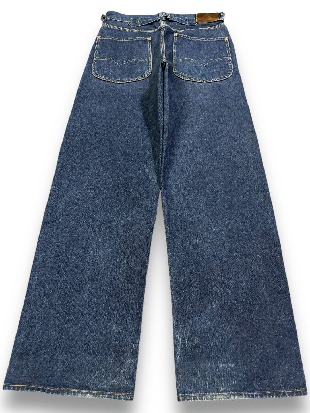 Sugar Cane Vintage 1990s Sugar Cane’s Selvedge Buckle Back Baggy Jeans Size US 30 / EU 46 - 3 Thumbnail