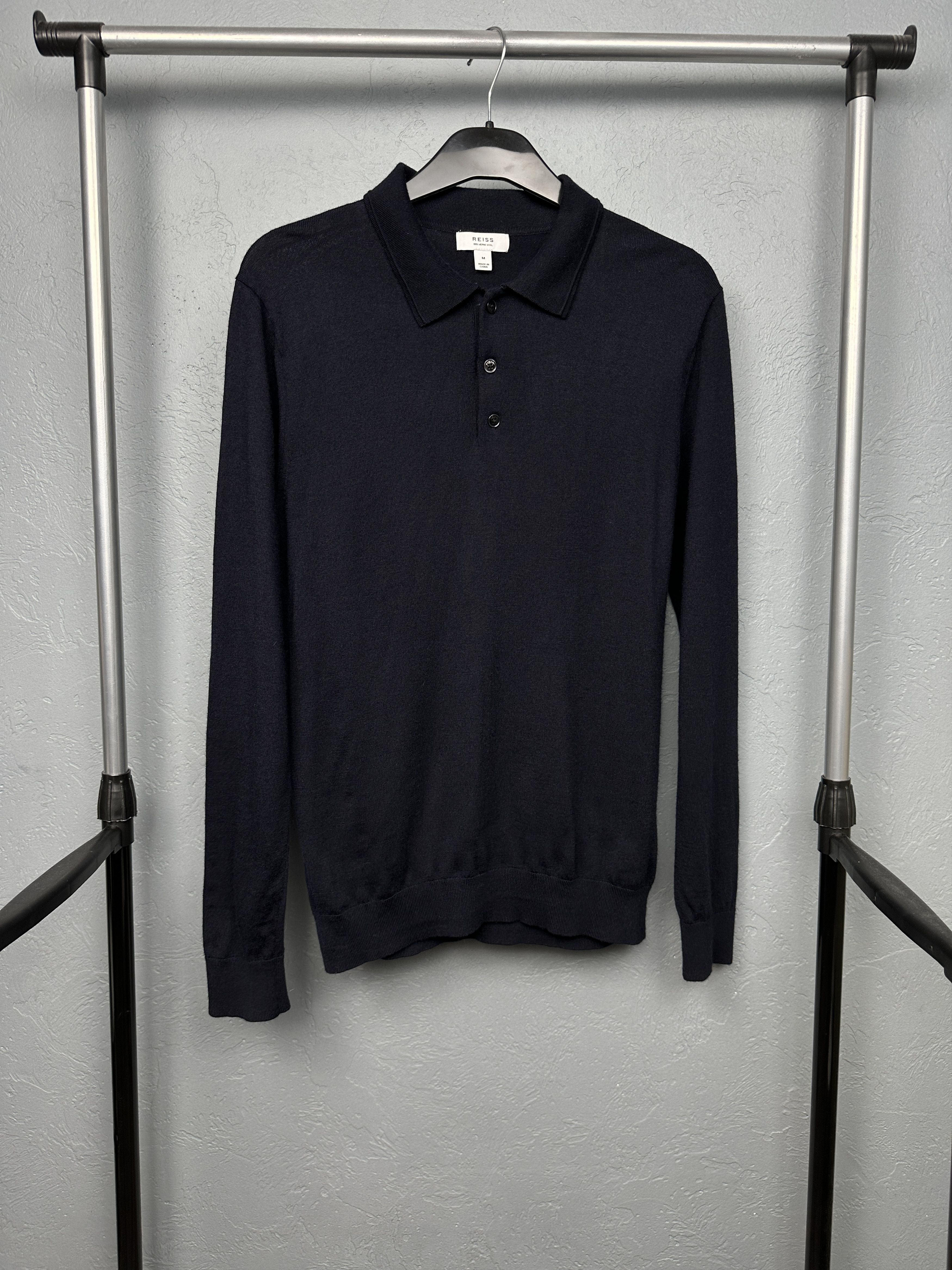 Reiss Reiss Mens Merino Wool Collared Sweater Size US M / EU 48-50 / 2 - 1 Thumbnail