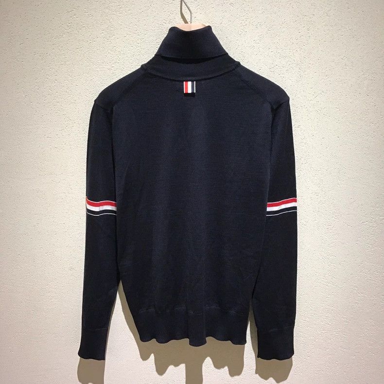 Thom Browne Thom Browne Knitted cardigan with high collar Size US M / EU 48-50 / 2 - 2 Thumbnail