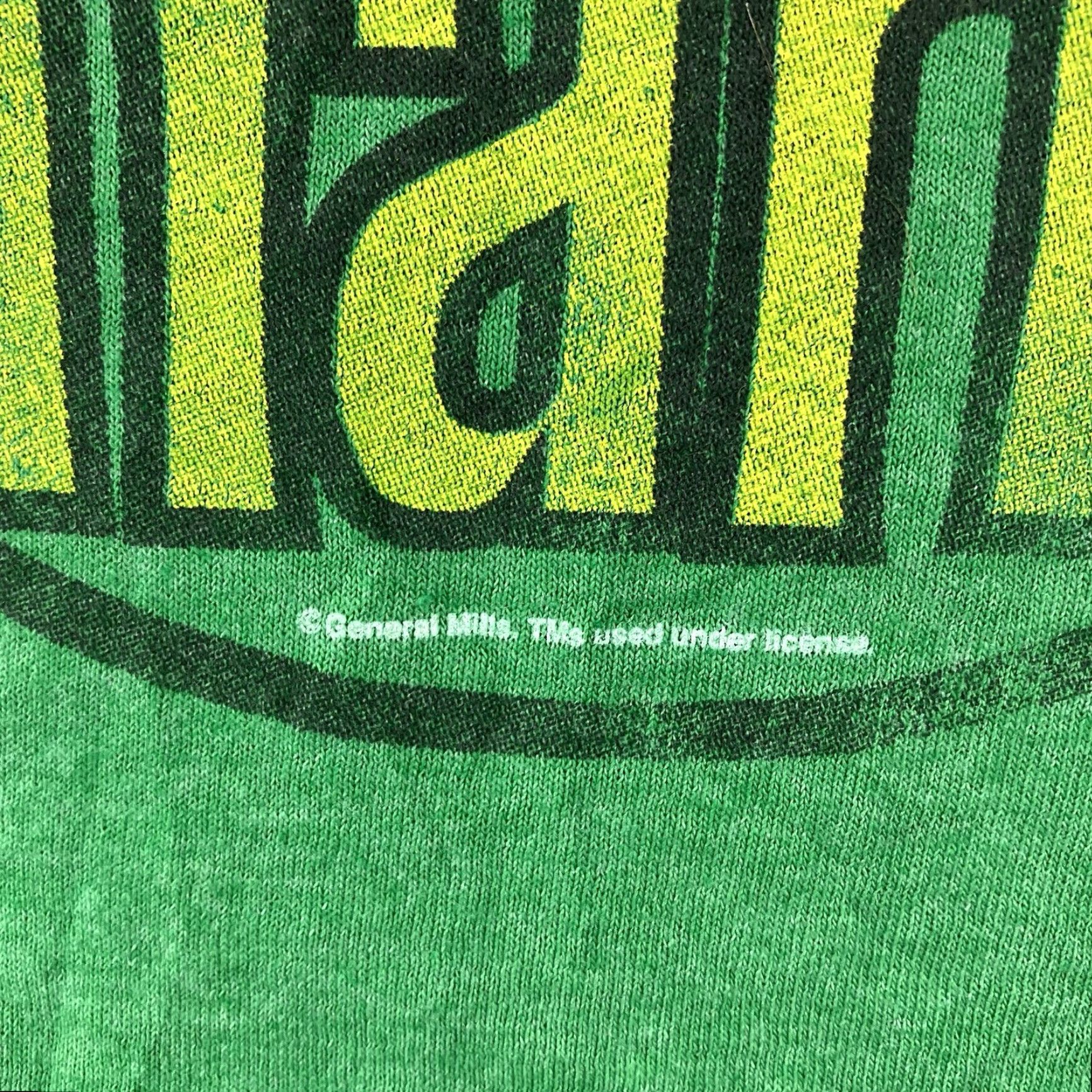 Vintage VINTAGE Delta Pro Weight Mens T-Shirt Green Large Crew Neck Short Sleeve Graphic Print Retro Lucky Charms Size US L / EU 52-54 / 3 - 6 Thumbnail