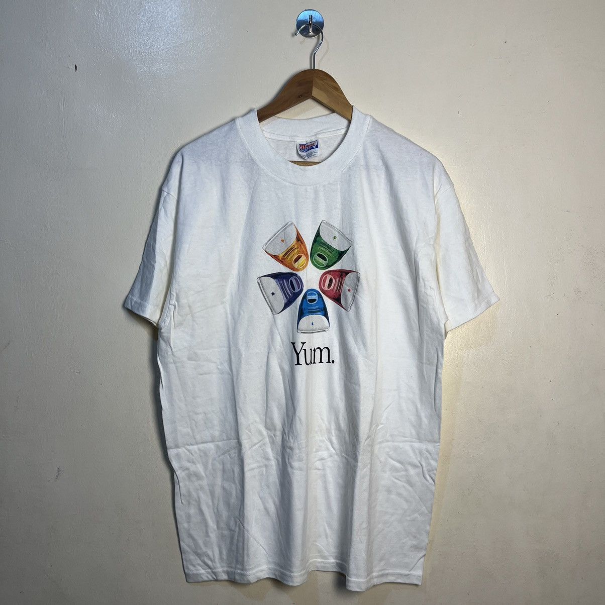 Apple Vintage 90's Apple iMac Yum Think Different Novelty Tech Tee Size US L / EU 52-54 / 3 - 1 Thumbnail