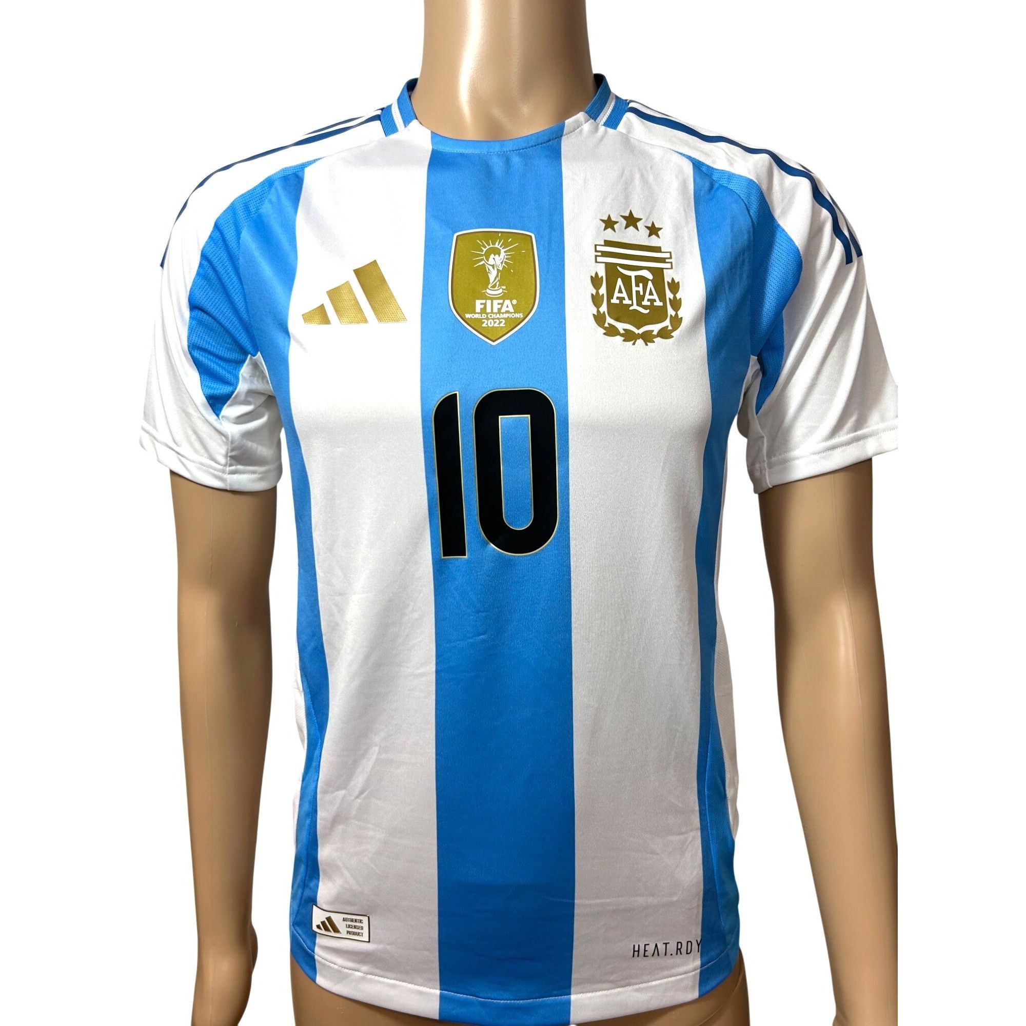 Adidas Adidas Messi Soccer Jersey S Slim White Blue 2022 Short Slee Size US S / EU 44-46 / 1 - 1 Thumbnail
