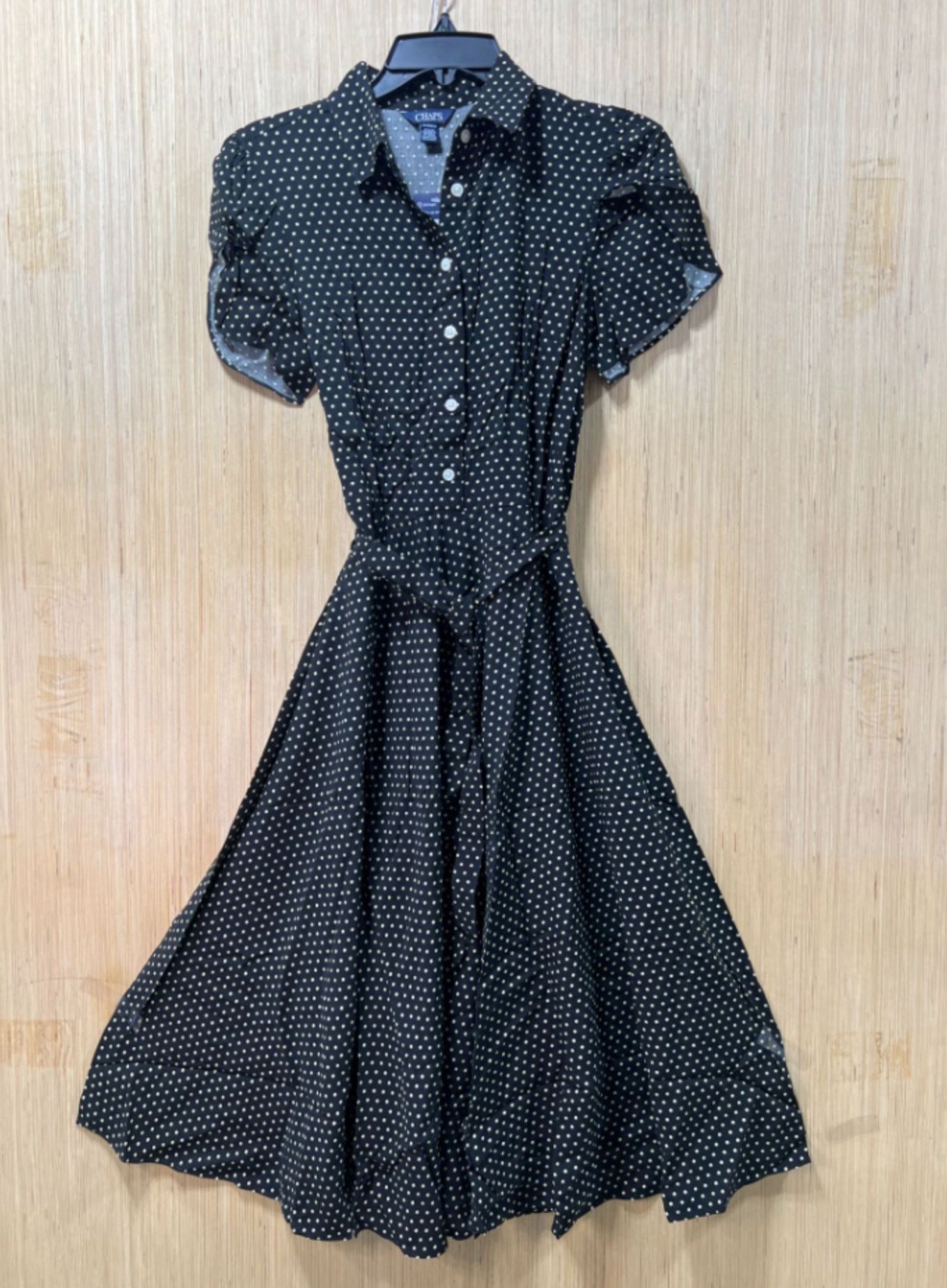 Chaps Chaps- Women's Casual Bohemian Midi Dress V-Neck With Wavy S Size S / US 4 / IT 40 - 2 Thumbnail