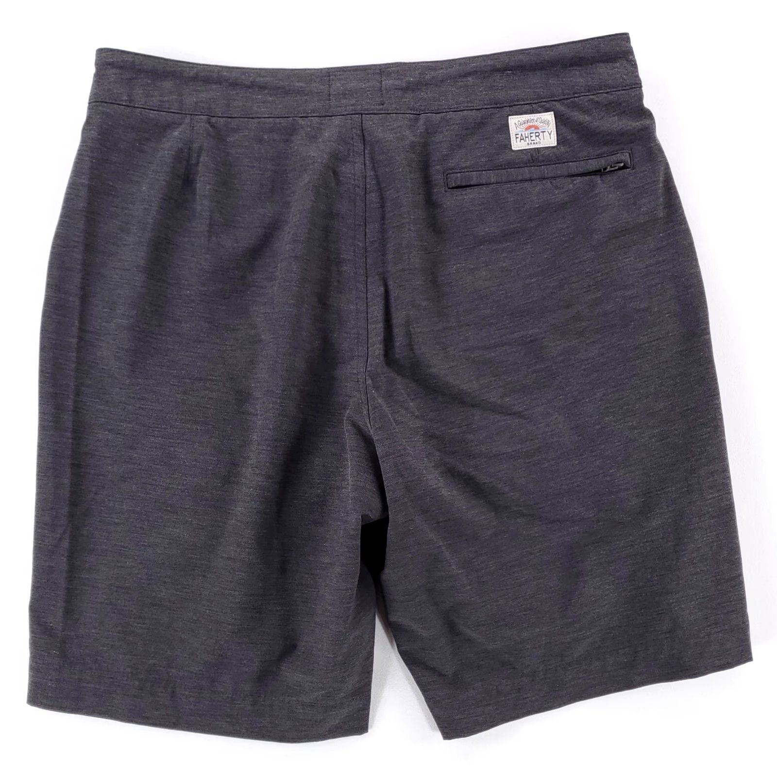 Faherty Faherty All Day Shorts Gray Zip 9 Inseam Mens 34 (34 Actual) Size US 34 / EU 50 - 4 Thumbnail