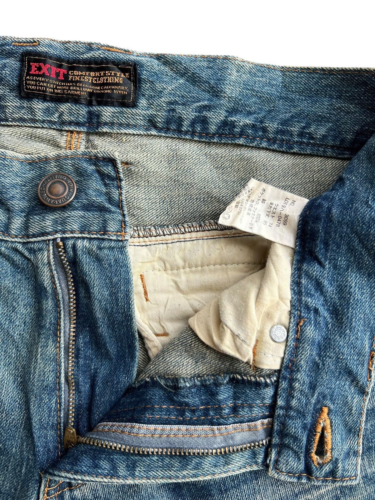 Vintage Y2K Exit Distressed Lowrise Denim Jeans 31x34 Size 31" - 8 Thumbnail