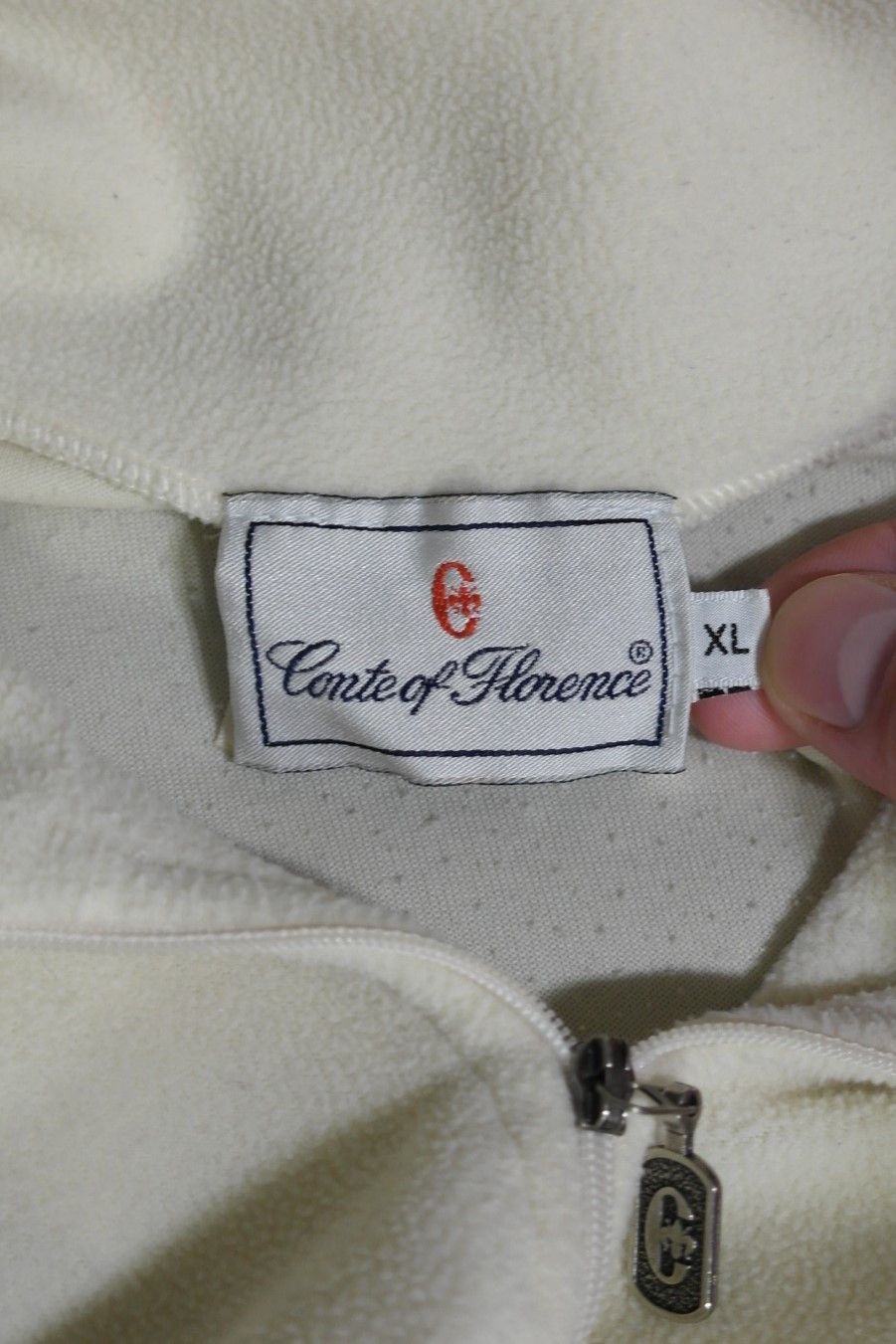 Conte of Florence Conte Of Florence 1/4 Zip Fleece Pullover Mens Size XL Cream Size US XL / EU 56 / 4 - 6 Thumbnail