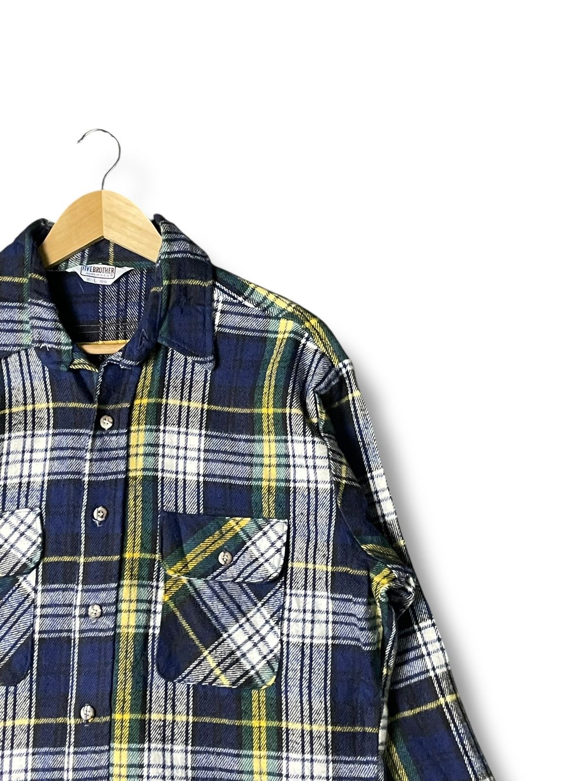FiveBrother × Vintage Five Brother Brand Wool Flannel Button Up (58) Size US L / EU 52-54 / 3 - 2 Thumbnail