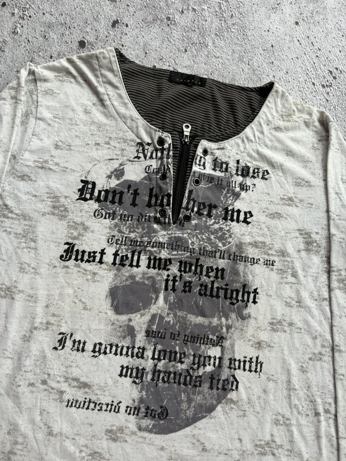 Hysteric Glamour Y2k Spinash Skull Poem Punk style Longsleeve Size US L / EU 52-54 / 3 - 3 Thumbnail