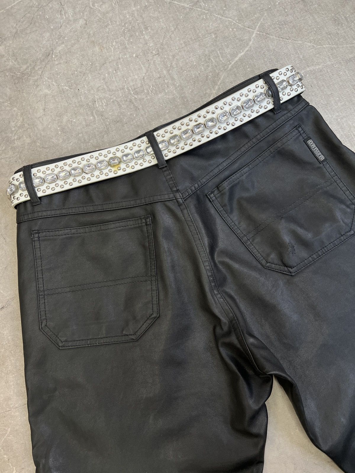 B.B. Simon Hysteric glamour style leather rhinestones leather belt y2k Size ONE SIZE - 4 Thumbnail