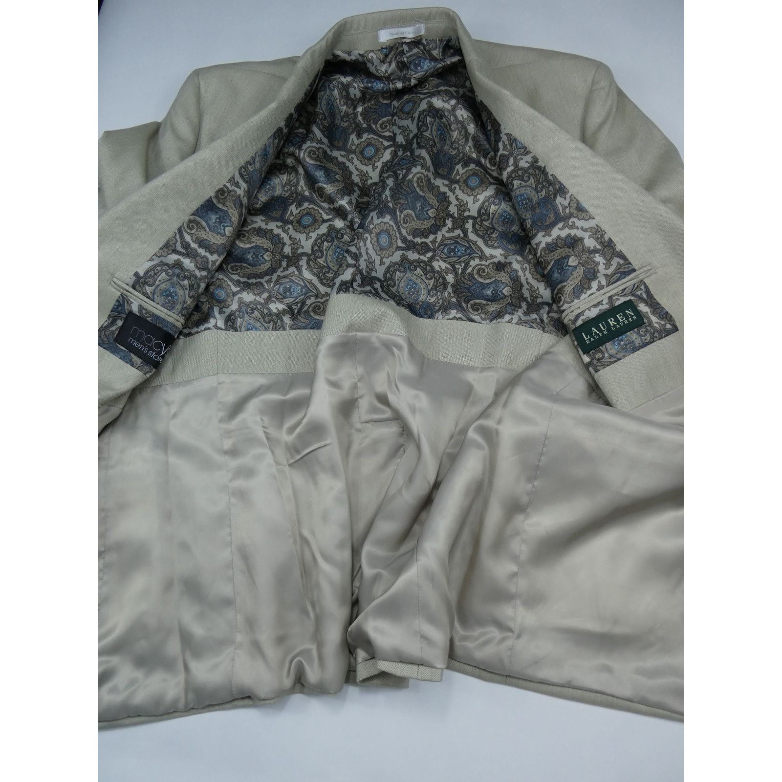 Lauren Ralph Lauren Lauren Ralph Lauren blazer sport coat, 46R, light tan Size 46R - 3 Thumbnail