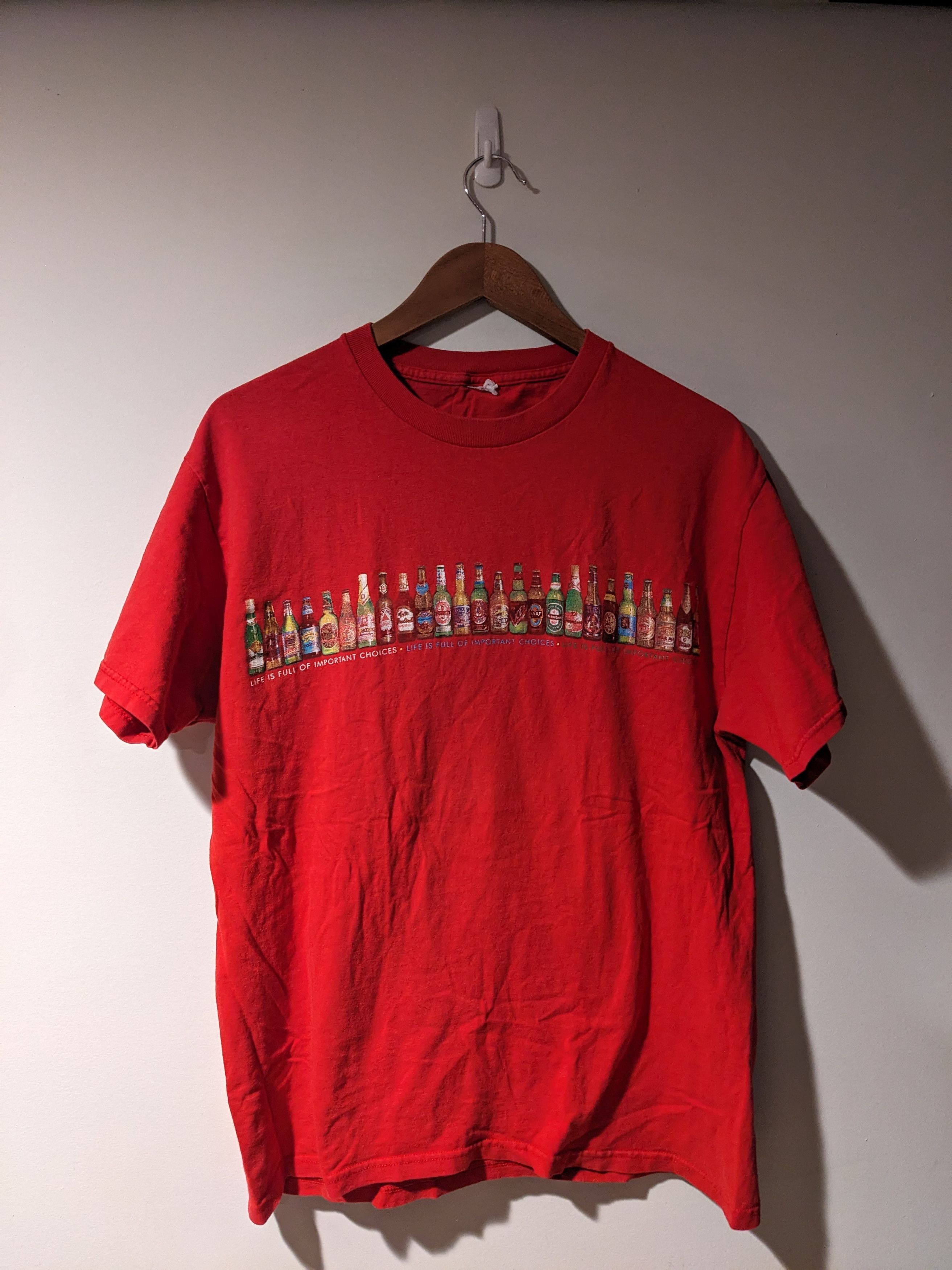 Gildan × Vintage Vintage Y2K Life is Full of Important Choices Beer T-Shirt Size US M / EU 48-50 / 2 - 1 Thumbnail