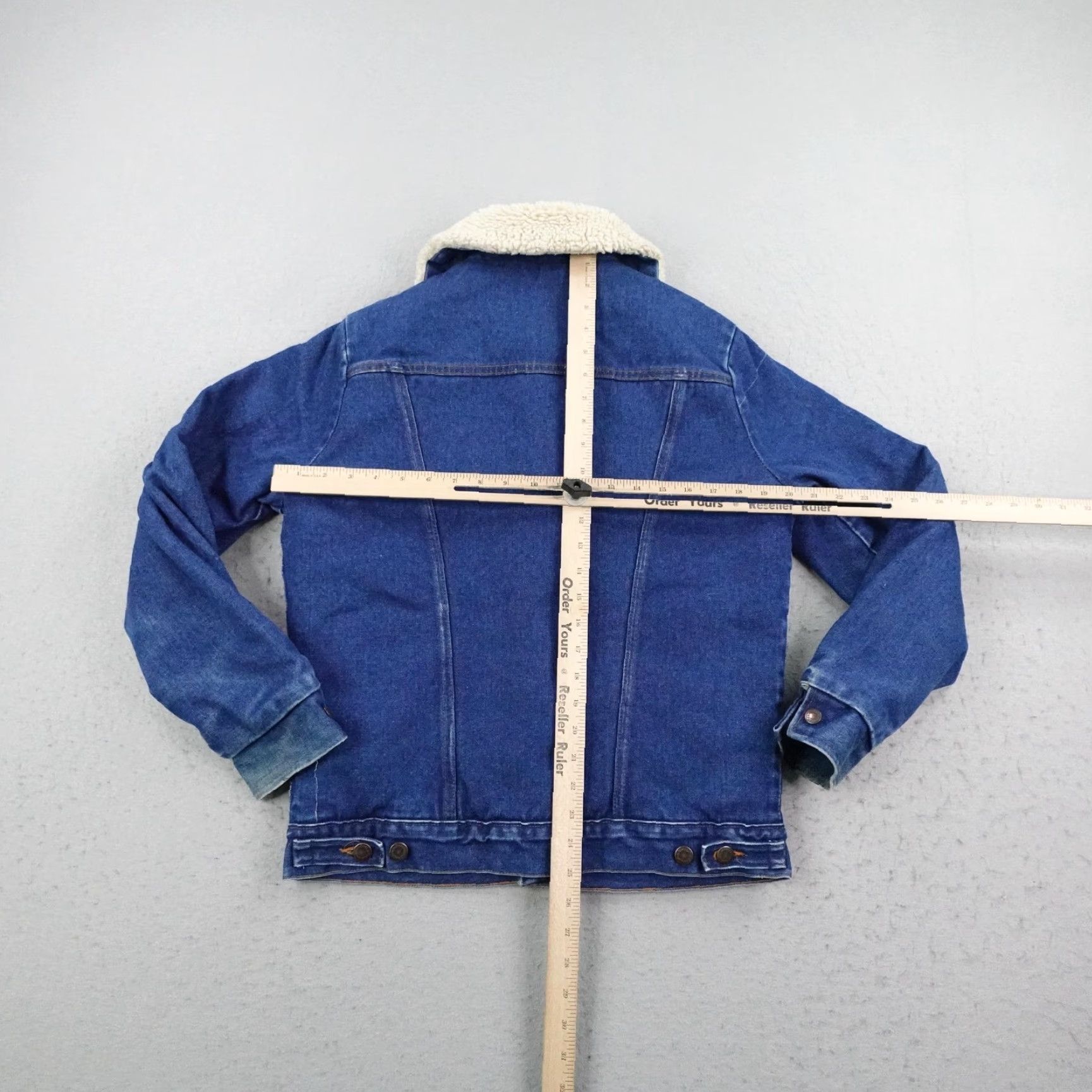 Wrangler VINTAGE Wrangler Jacket Mens Medium Blue Denim Sherpa Fleece Western Coat 80s Size US L / EU 52-54 / 3 - 6 Thumbnail