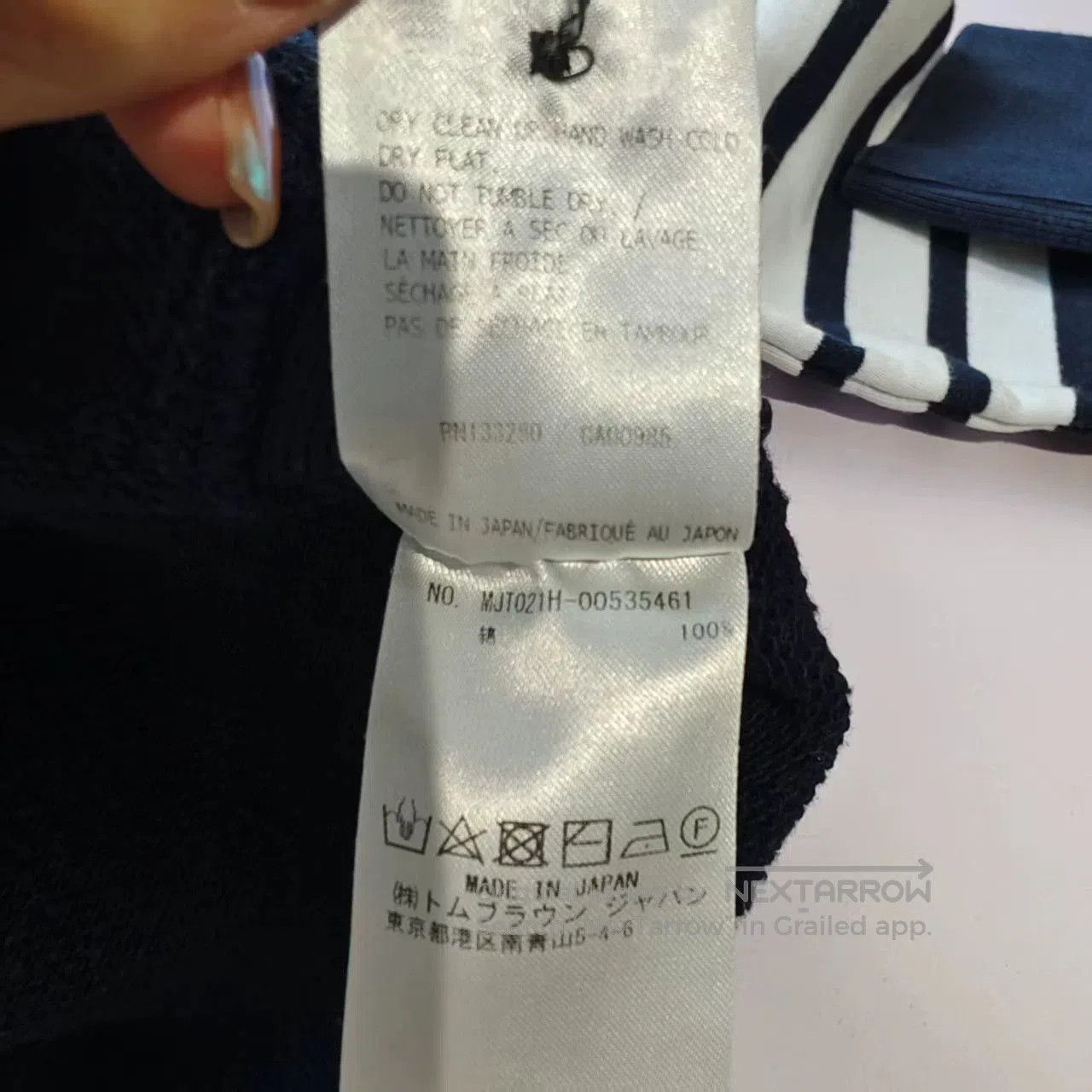 Thom Browne navy sweatshirt with stripes by Thom Browne. Size US S / EU 44-46 / 1 - 6 Thumbnail
