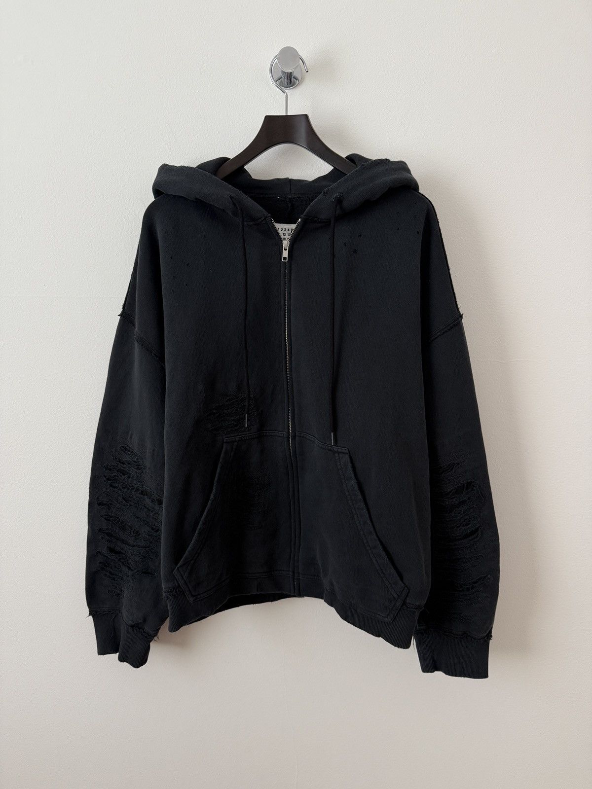 Maison Margiela Maison Margiela Logo Logo Hoodie Black 2408
