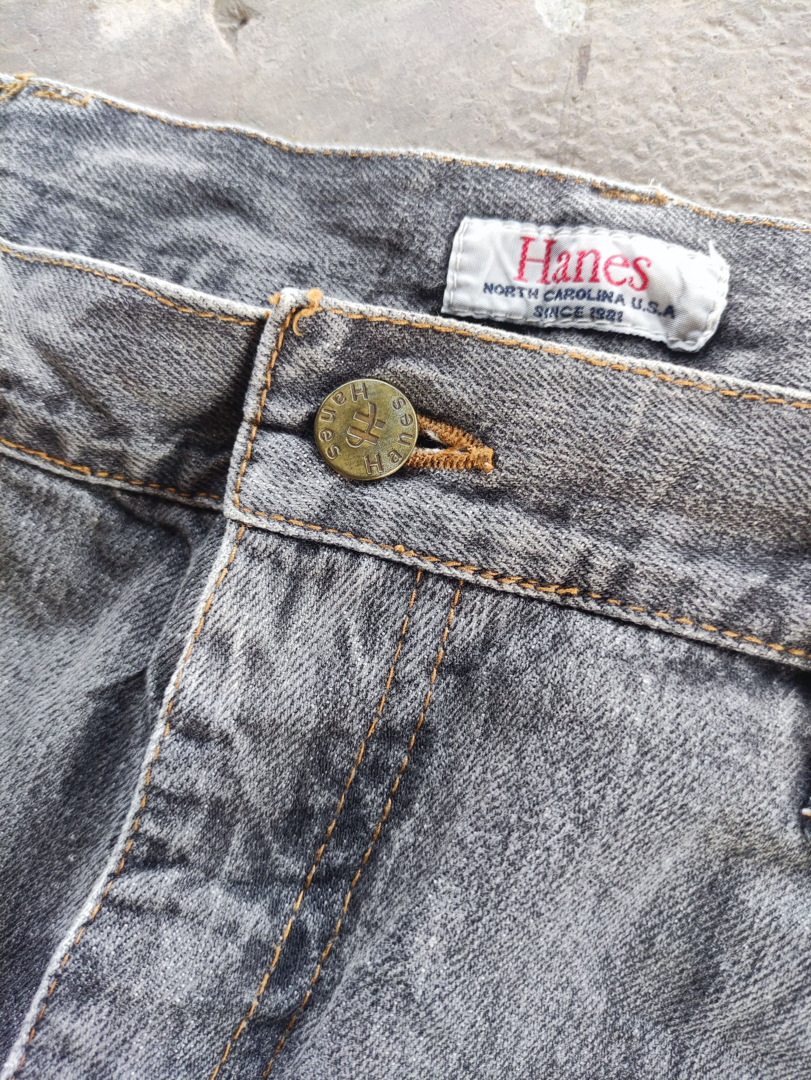 Vintage Vintage Hanes Black Baggy Denim Distressed Jeans Faded Pants Size US 36 / EU 52 - 5 Thumbnail