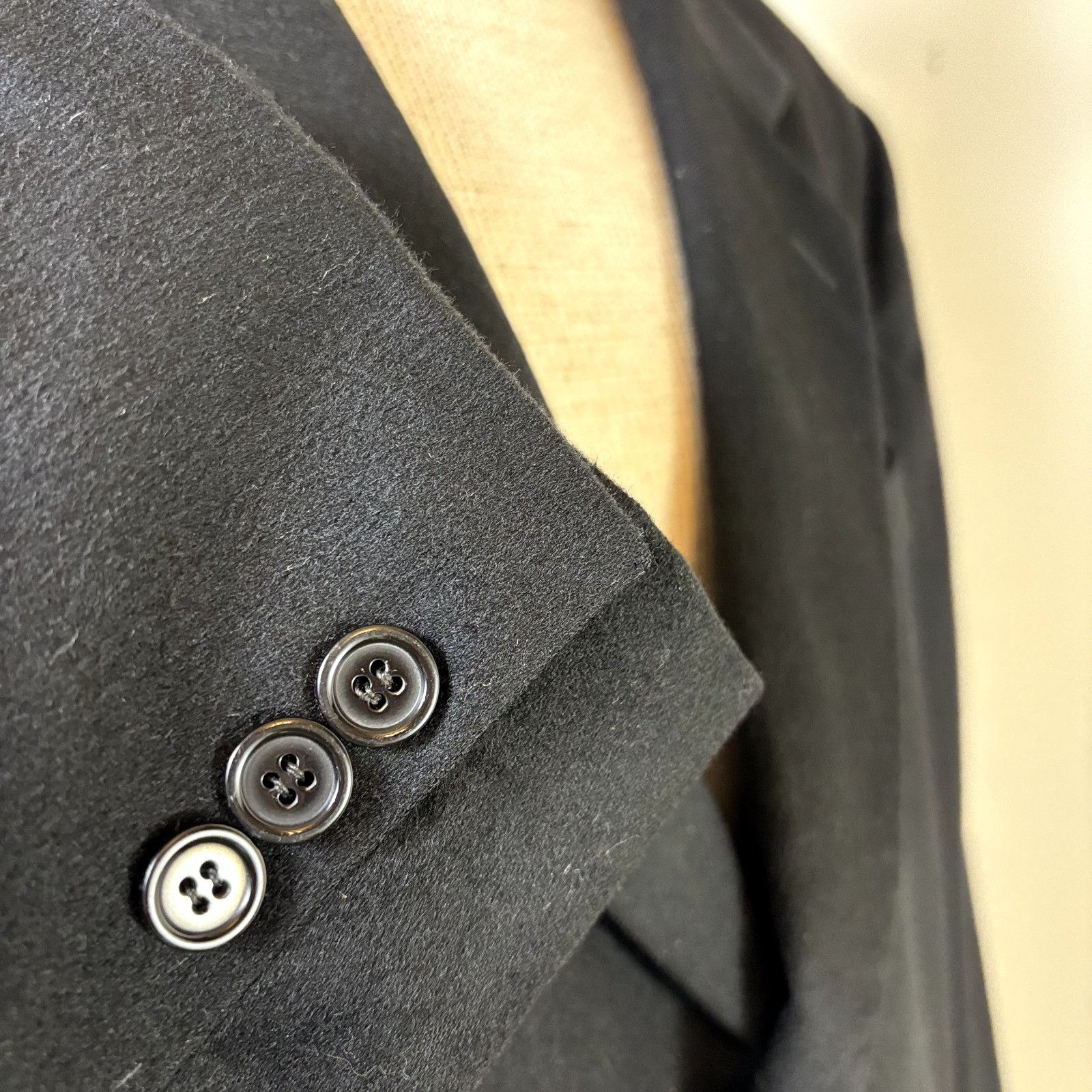 Donna Karan Donna Karan Men's Black Cashmere Sport Coat 48R Blazer Suit Size 48R - 5 Thumbnail