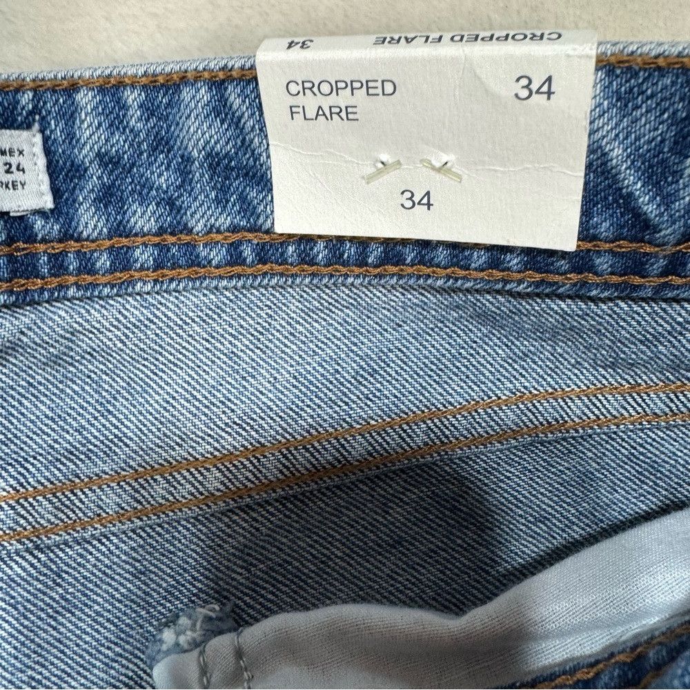 Zara NWT New Zara Floral Embroidered Distressed Ankle Jeans Size Size 26" / US 2 / IT 38 - 9 Thumbnail