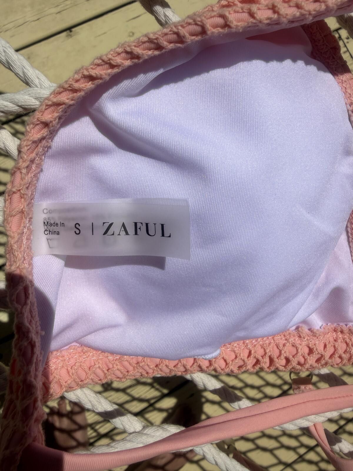 Other ZAFUL Women Triangle String Two Piece Bikini Tie Shell Size ONE SIZE - 8 Thumbnail