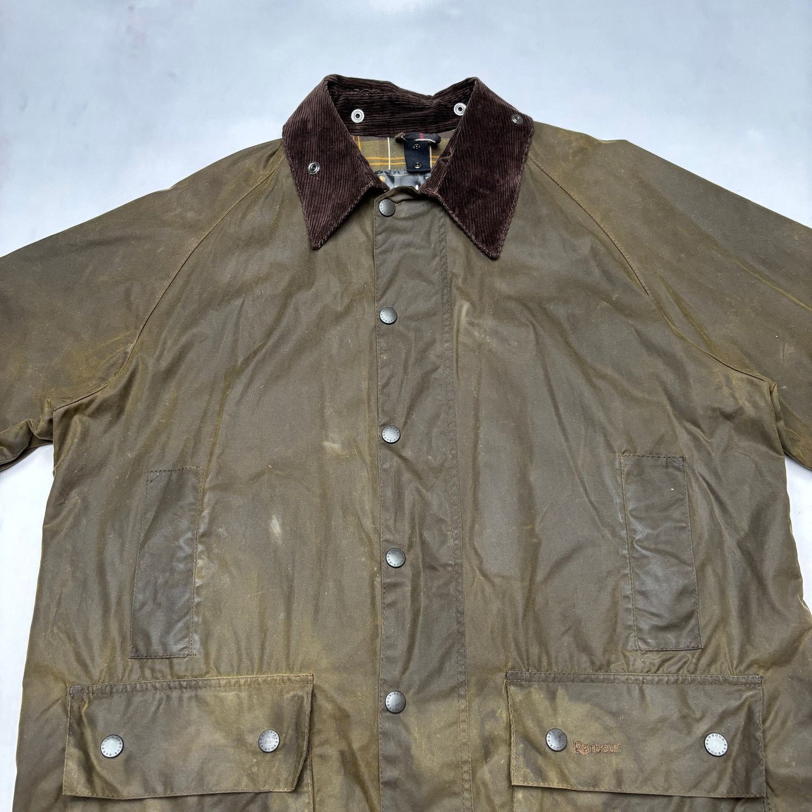 Barbour Barbour Classic Beaufort Waxed Lined Jacket Men's C46 A830 Size US XL / EU 56 / 4 - 2 Thumbnail