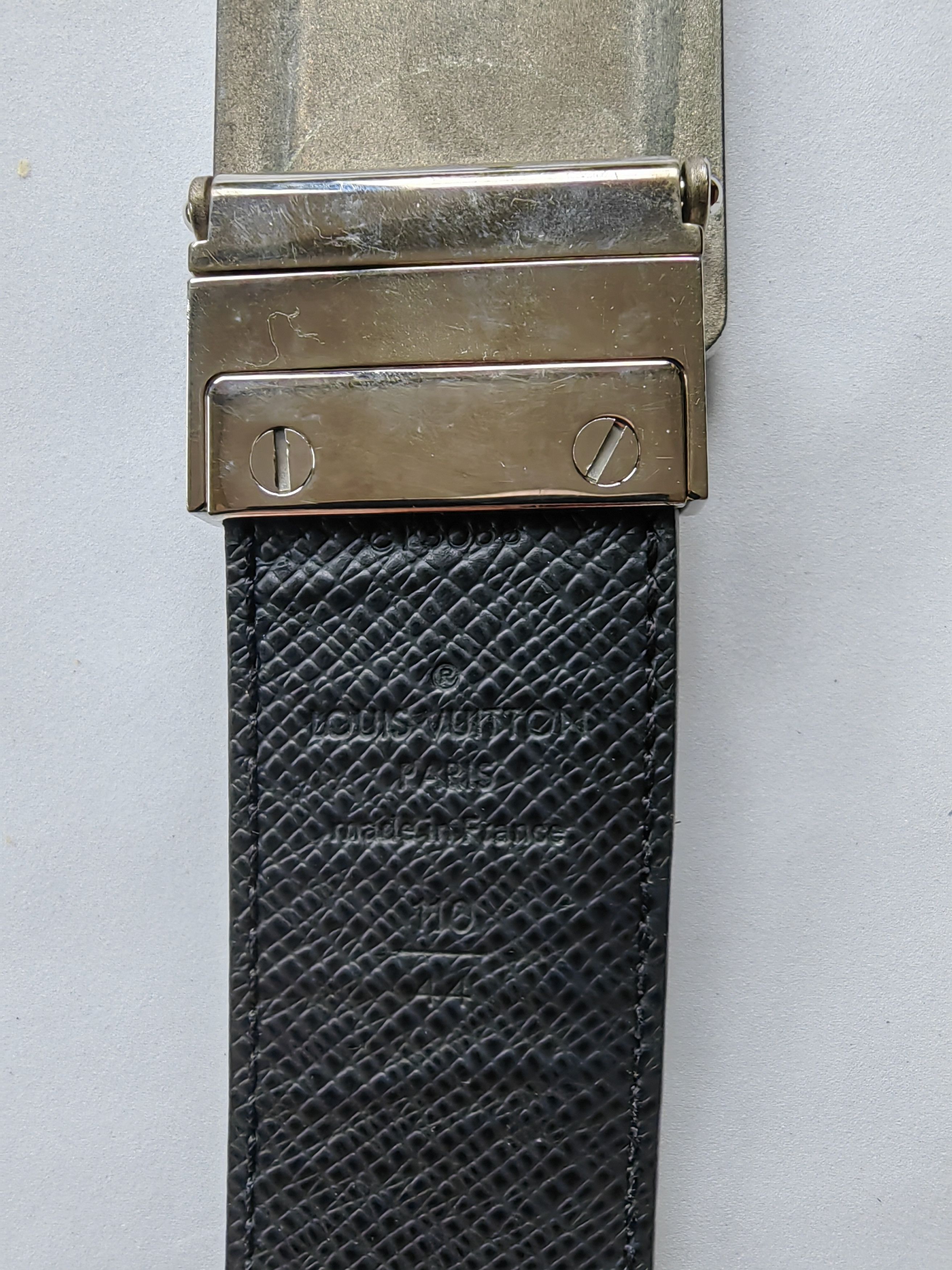 Louis Vuitton Louis Vuitton Inventeur Belt Damier Graphite Black size 110 Size 44 - 2 Thumbnail