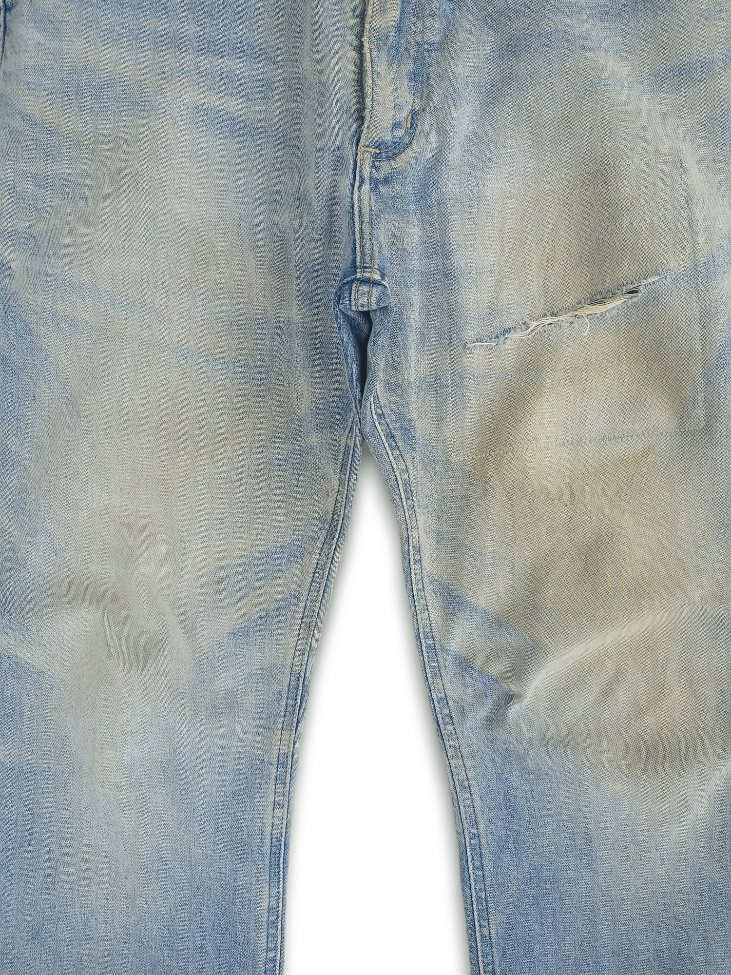Wrangler SALES🔥Vintage Wrangler Washed Blue Distressed Loose Jeans Size US 28 / EU 44 - 6 Thumbnail