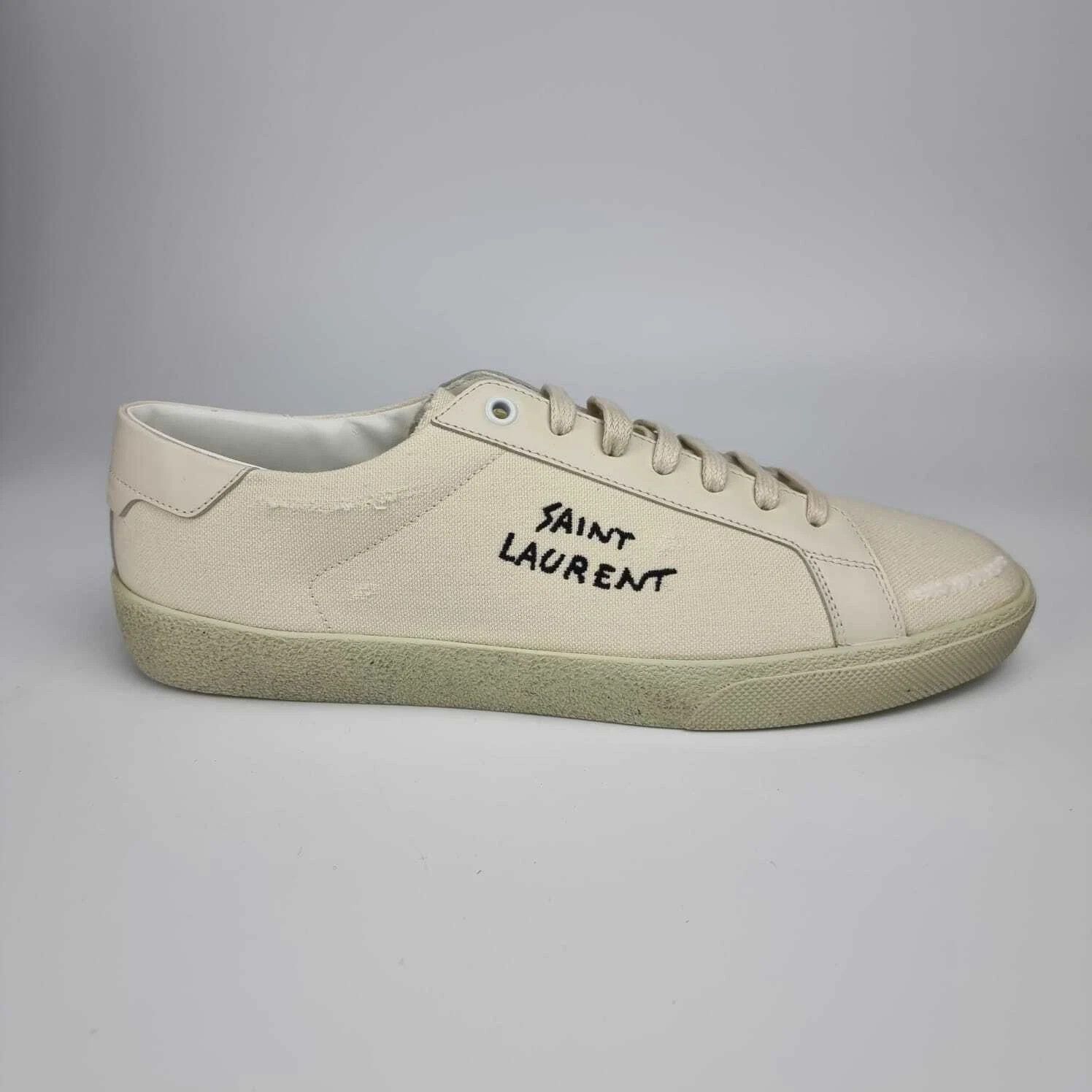 SL/06 Court Saint Laurent Women's Cream Sneakers