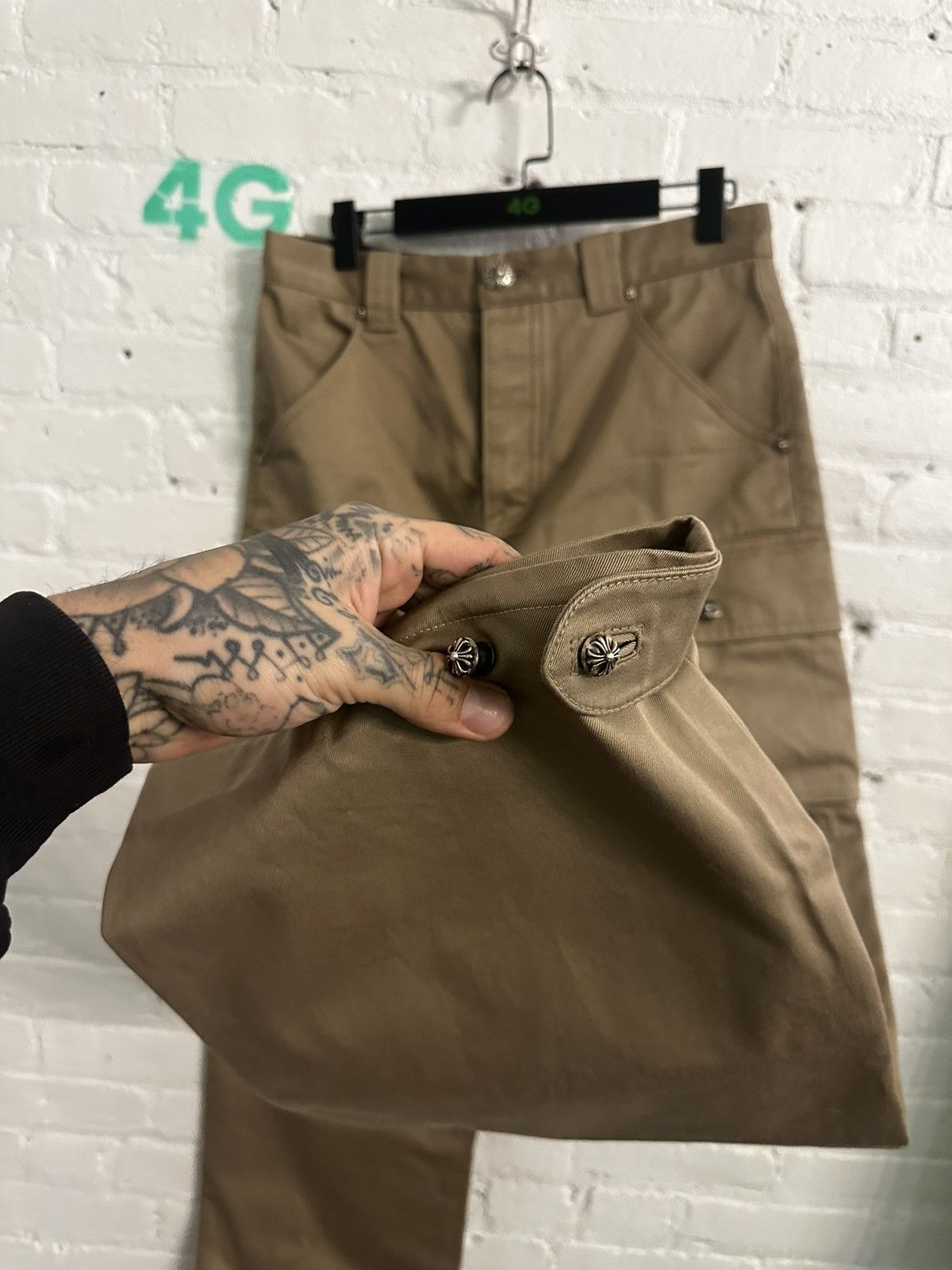 Chrome Hearts CHROME HEARTS SAMPLE BAGGY SKATER CARGOS SZ 31 32 Size US 31 - 14 Thumbnail