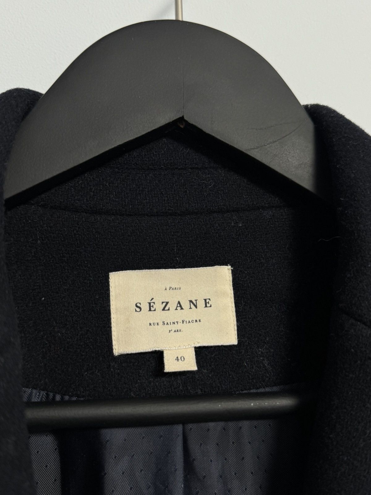 Sezane NWOT Sezane MANTEAU JOHNSON coat wool Dark Blue Size 40 Size S / US 4 / IT 40 - 8 Thumbnail