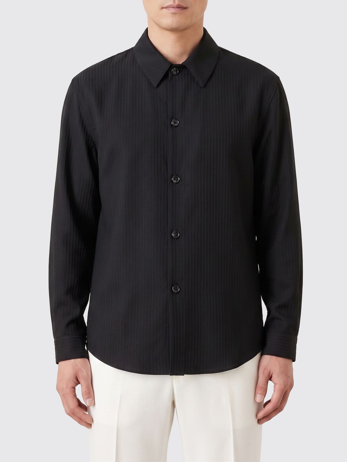 Giorgio Armani Giorgio Armani Shirt Men Black Size US M / EU 48-50 / 2 - 1 Thumbnail
