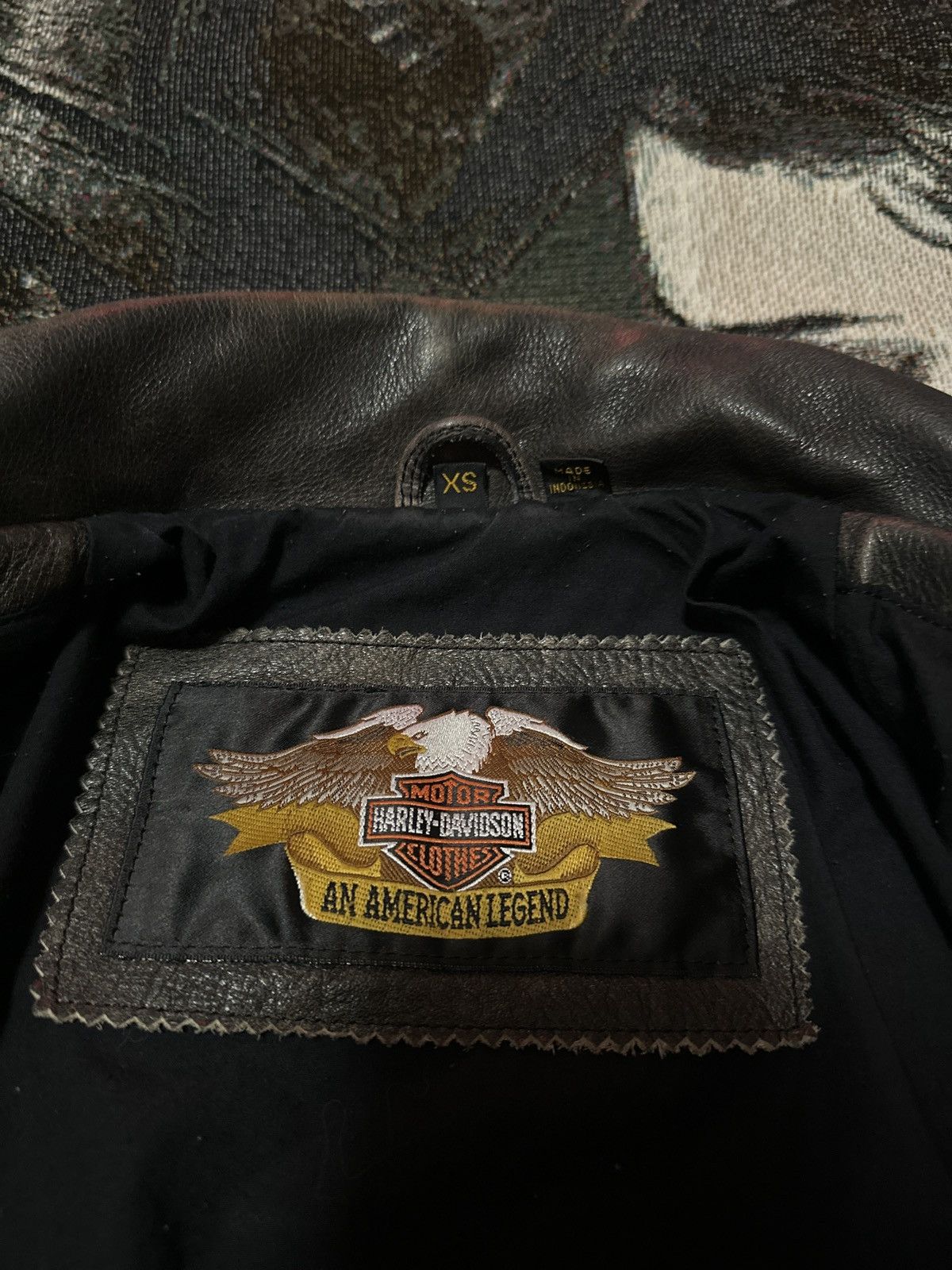 Harley Davidson Harley Davidson Brown Leather Jacket Size US XS / EU 42 / 0 - 3 Thumbnail