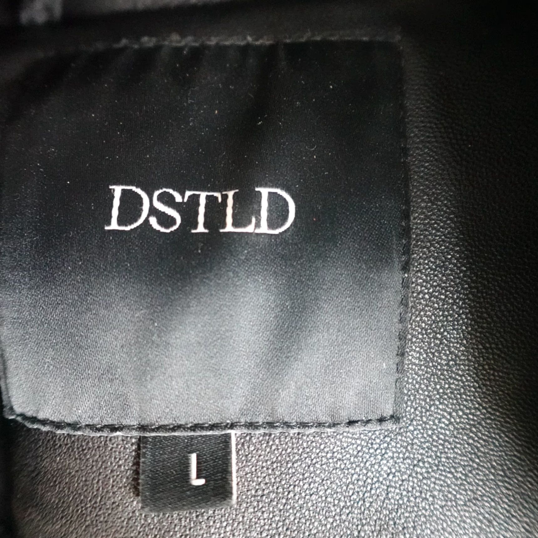 Vintage DSTLD Leather Jacket Biker Mens L Black Full Zip Removable Collar Size US L / EU 52-54 / 3 - 7 Thumbnail