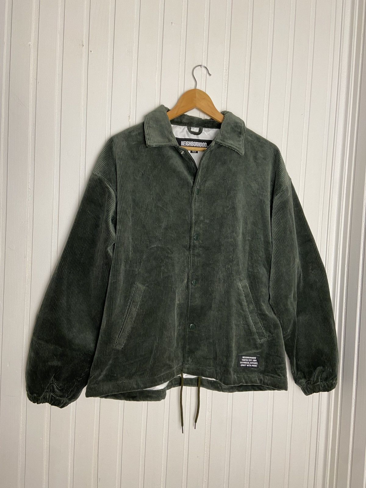 Neighborhood New Neighborhood Cord Windbreaker Jacket Green Size S Size US S / EU 44-46 / 1 - 2 Thumbnail