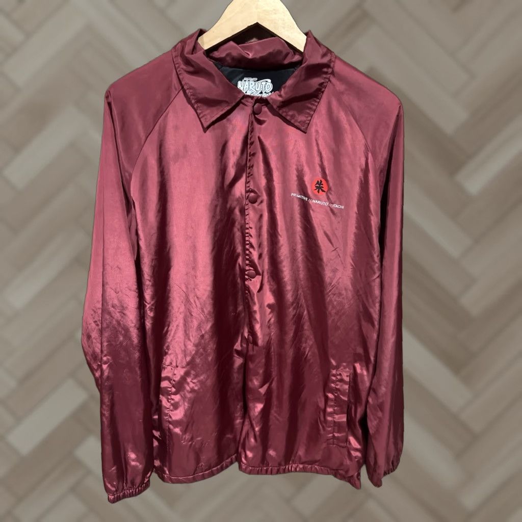 Primitive VINTAGE Naruto Shippuden Jacket Windbreaker Burgundy Primitive Skateboarding Mens Large Size US L / EU 52-54 / 3 - 1 Thumbnail