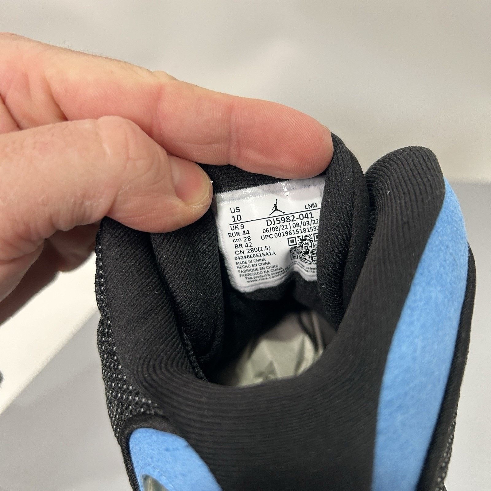 Jordan Brand Nike Air Jordan 13 Retro OG “Black University Blue” Size US 10 / EU 43 - 6 Thumbnail