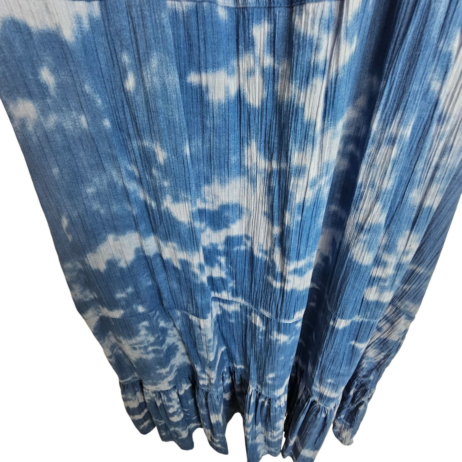 Soft Surroundings Go Softly Patio Dress Sz M Tie Dye Embellished Muumuu Kaftan Size M / US 6-8 / IT 42-44 - 3 Thumbnail
