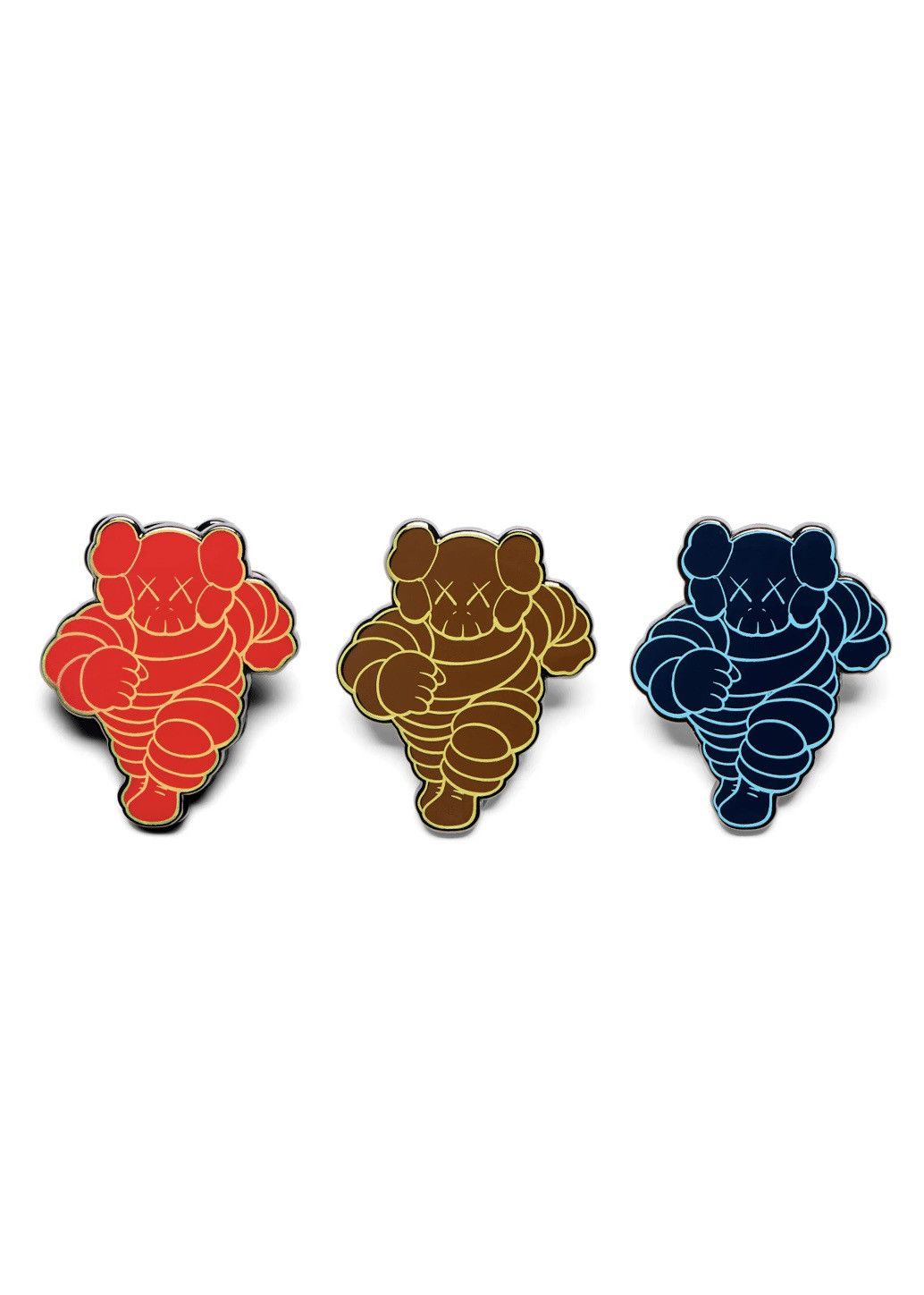 Kaws Kaws Pin Set of 3 CHUM Red Navy Olive Size ONE SIZE - 1 Thumbnail