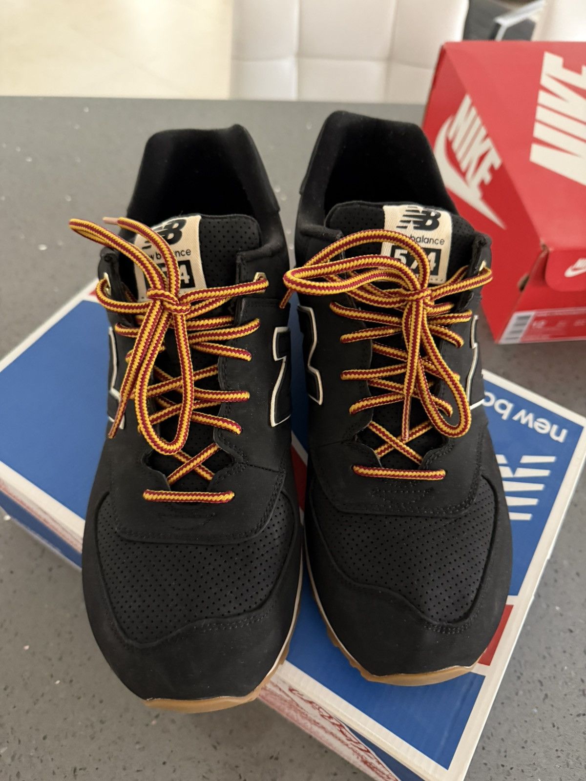 New Balance New Balance 574 Black Wheat 12US Size US 12 / EU 45 - 3 Thumbnail