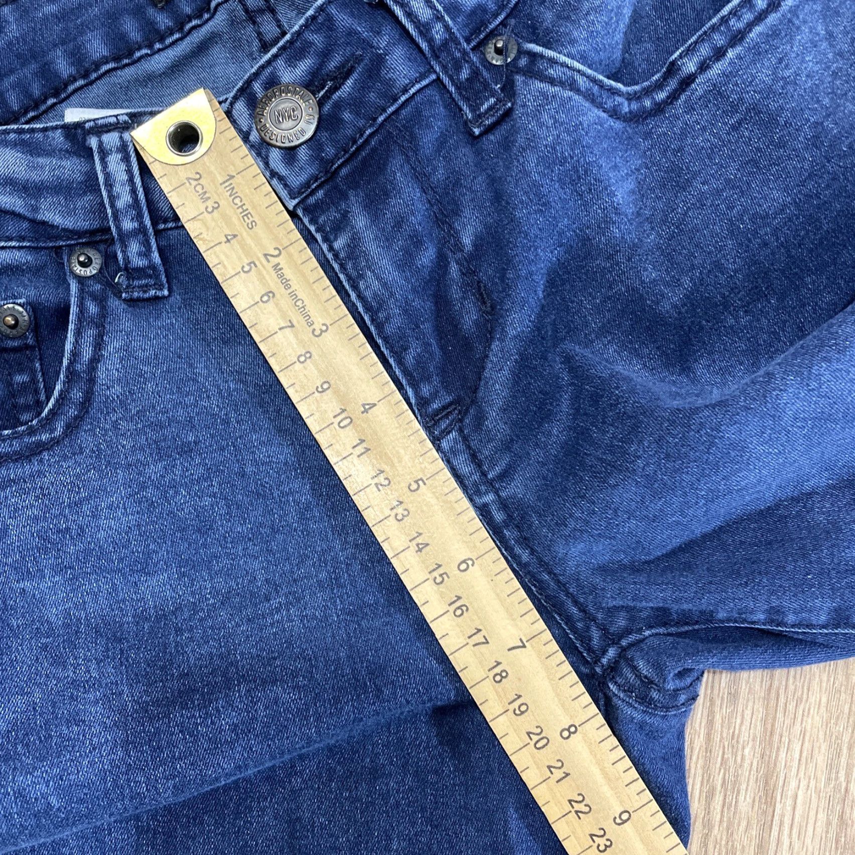 Aeropostale Aeropostale Women's Jegging Jeans Slim Fit 4 Regular Blue Denim Distressed Casual Size 27" / US 4 / IT 40 - 7 Thumbnail