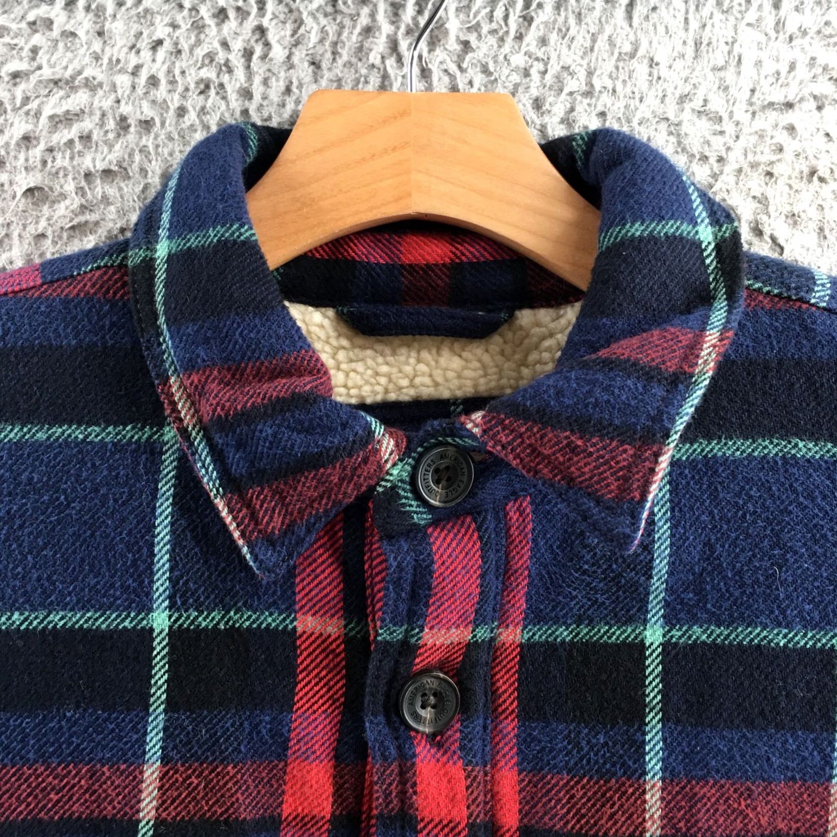 American Eagle Outfitters American Eagle Outfitters Jacket Mens LT Multicolor Plaid Fleece Button Up Size US L / EU 52-54 / 3 - 3 Thumbnail