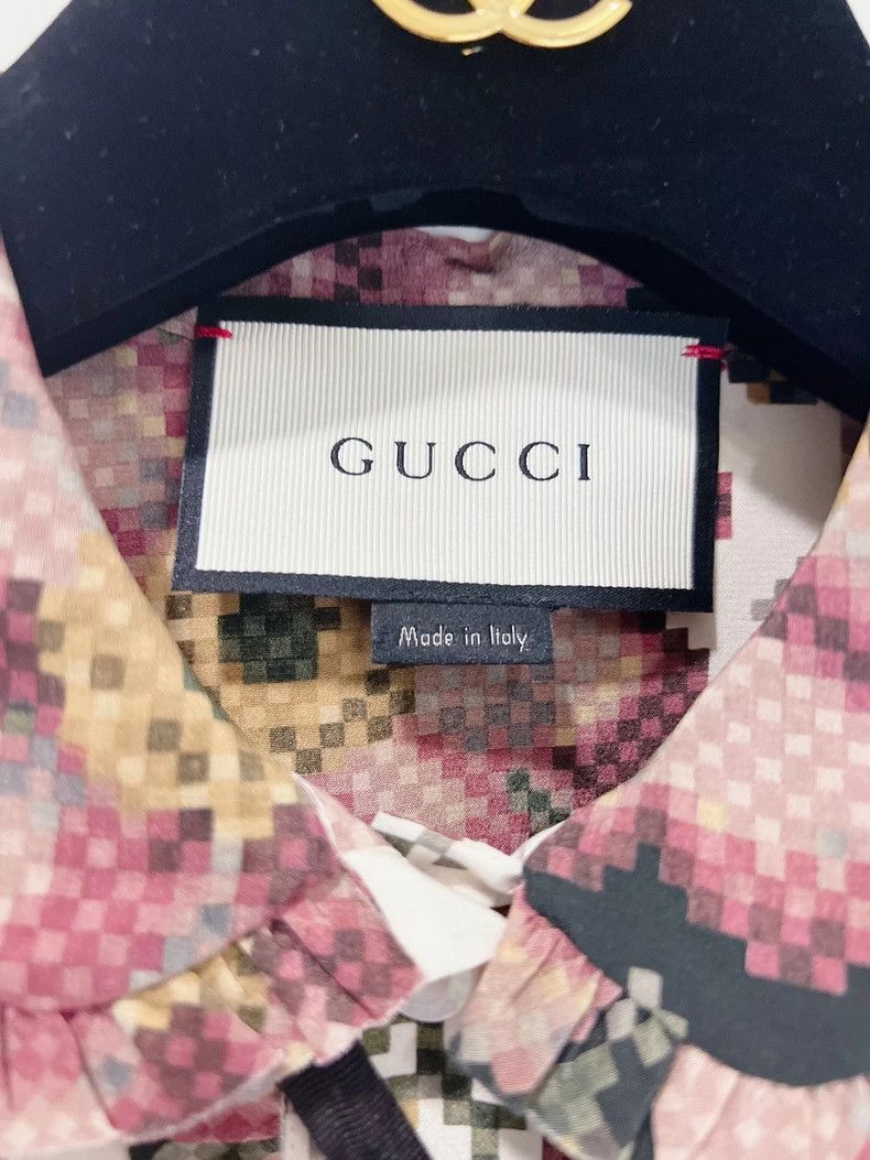 Gucci Gucci Doll collar retro printed shirt short-sleeved T-shirt Size XS / US 0-2 / IT 36-38 - 7 Thumbnail
