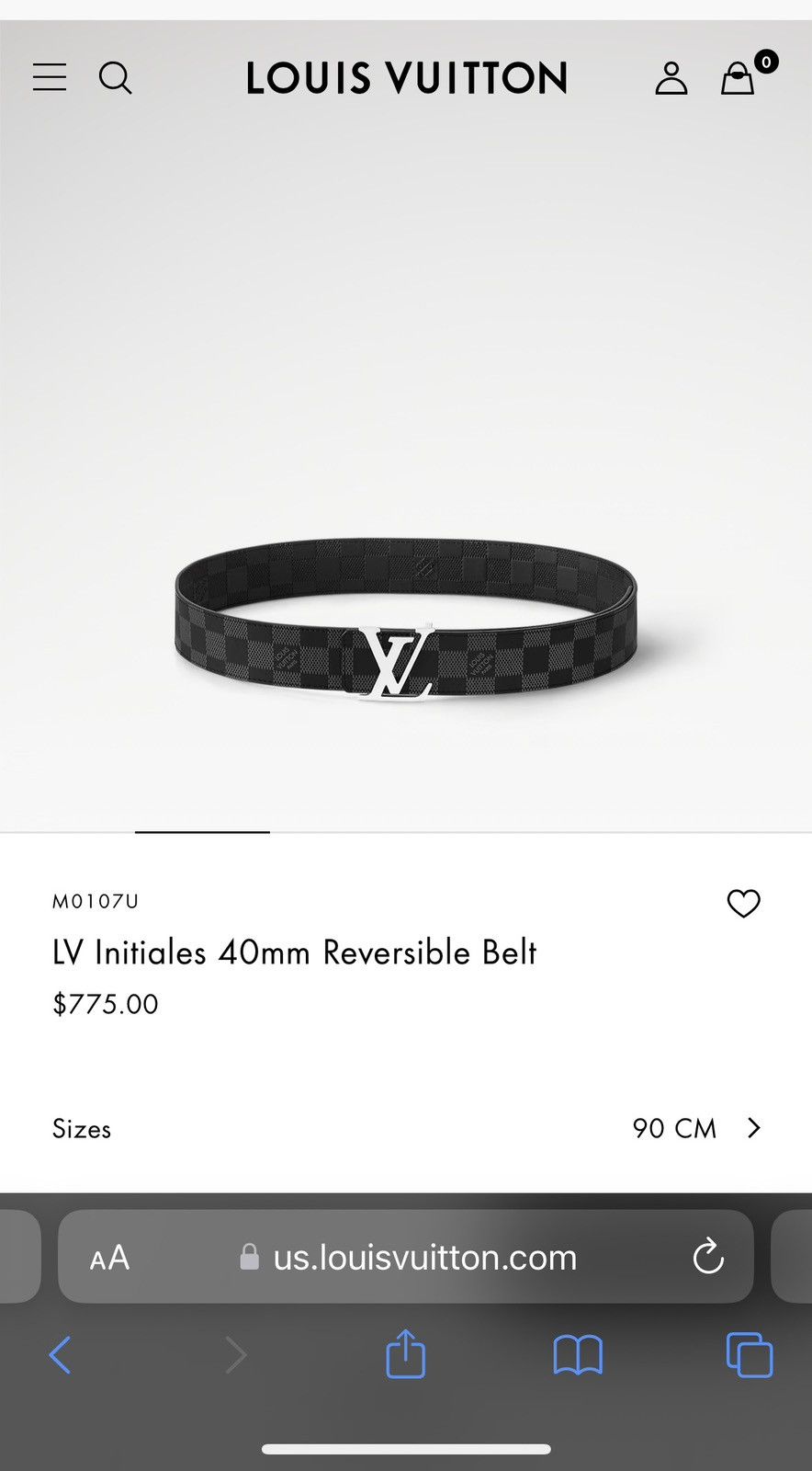 Louis Vuitton LV Initiales 40mm Reversible Belt Size 32 - 13 Thumbnail