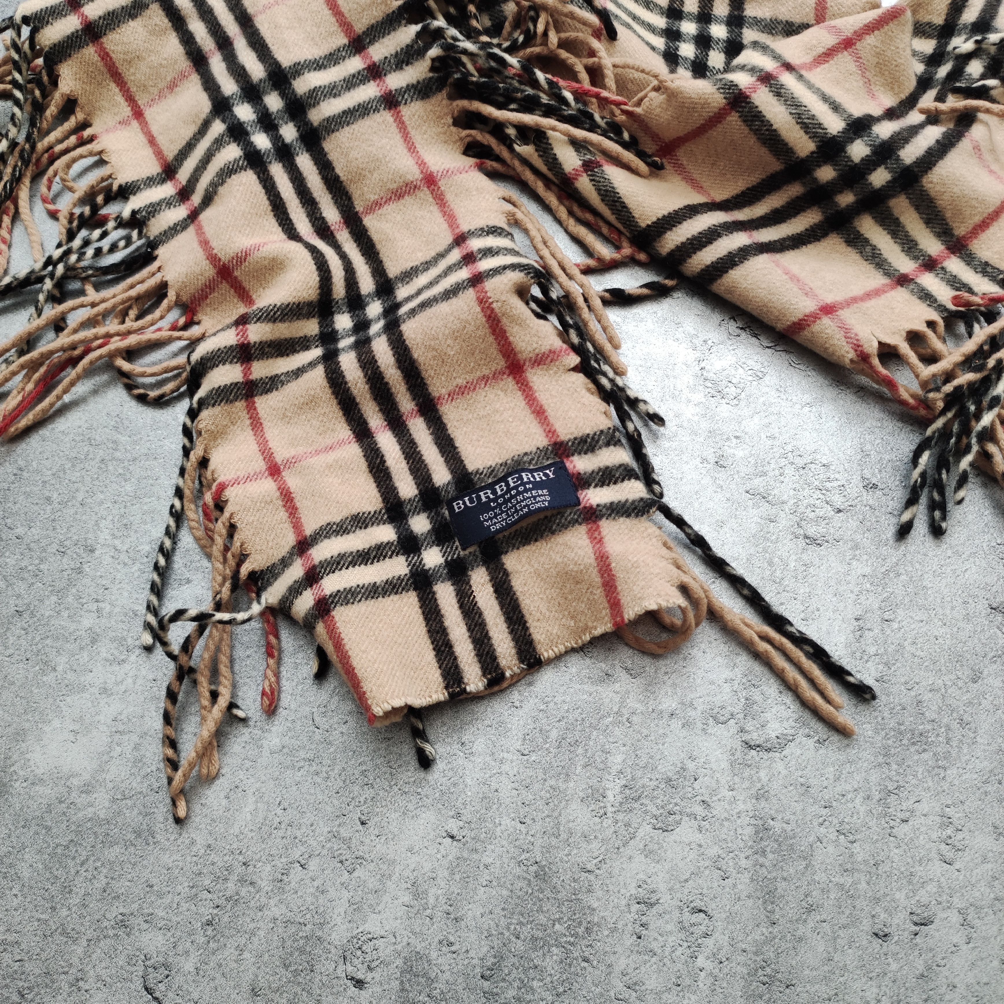 Burberry RARE Vintage 90s Burberrys London Checkered Nova Scarve Size ONE SIZE - 4 Thumbnail