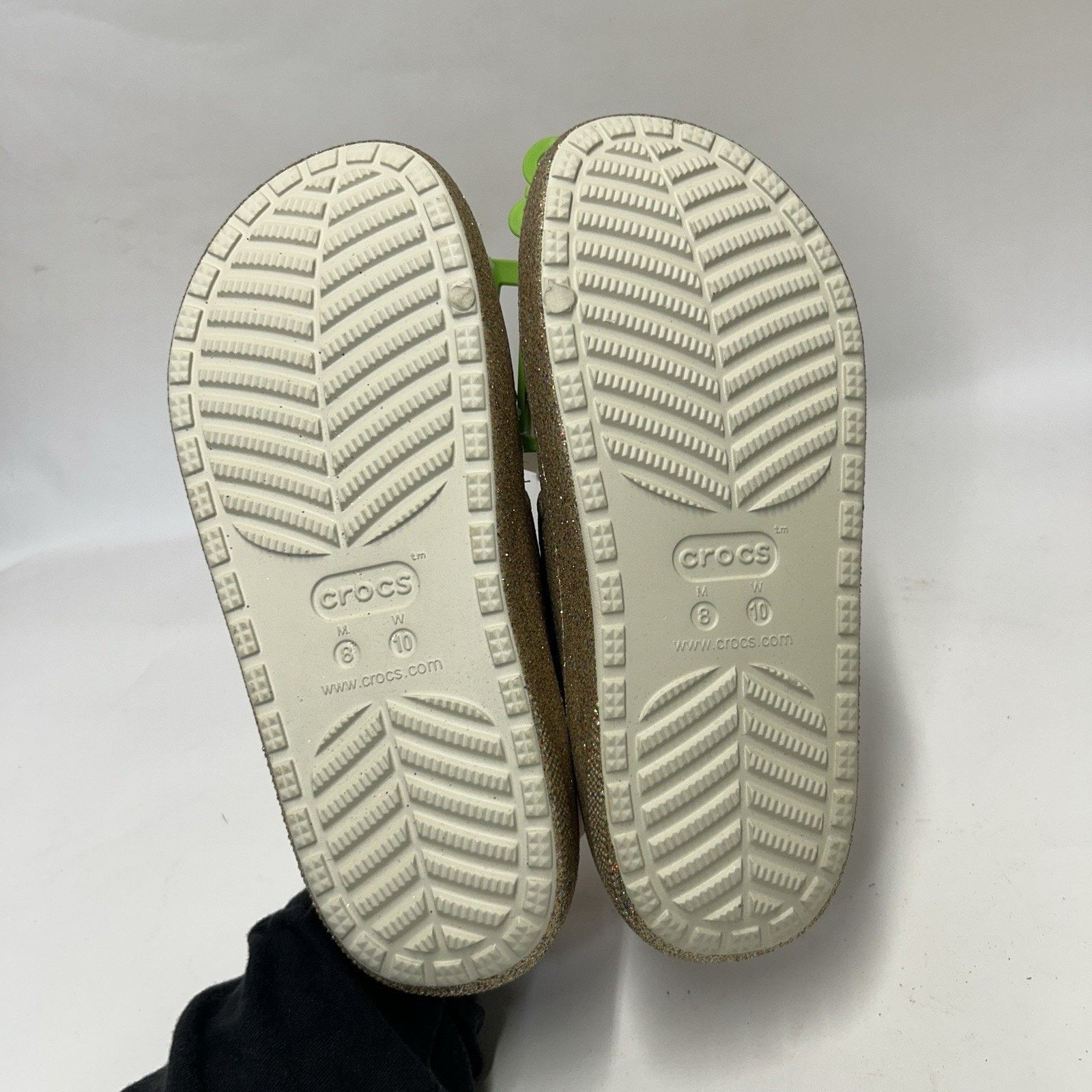 Crocs Crocs Classic Cozzzy Glitter Sandal Slide “Gold Beige” Size US 10 / IT 40 - 5 Thumbnail