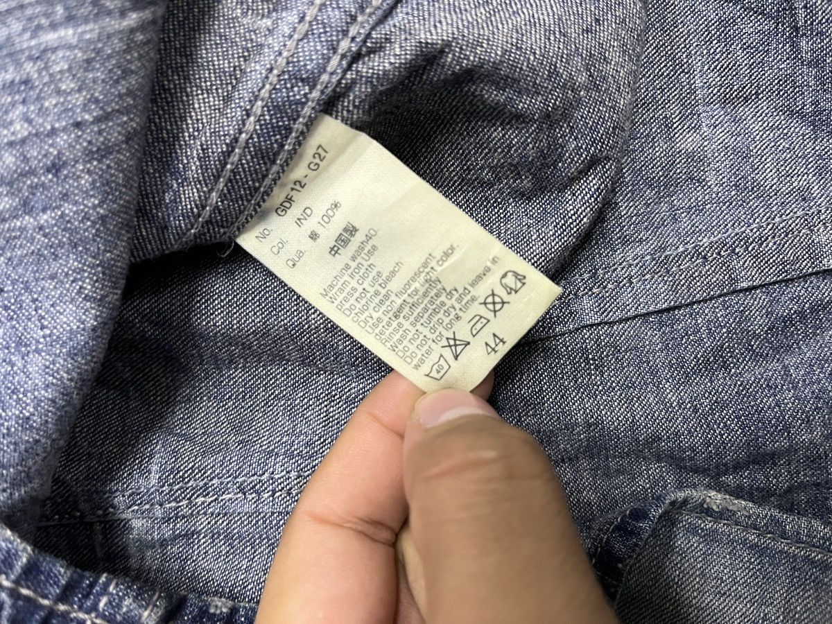 GOSTAR DE FUGA Gostar De Fuga Indigo Chambray Denim Western Shirt Size US S / EU 44-46 / 1 - 9 Thumbnail