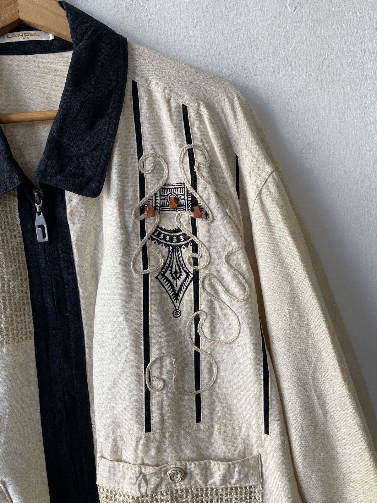 Lancel × Vintage Vintage 90s Lancel Zipper Jacket Size US L / EU 52-54 / 3 - 8 Thumbnail