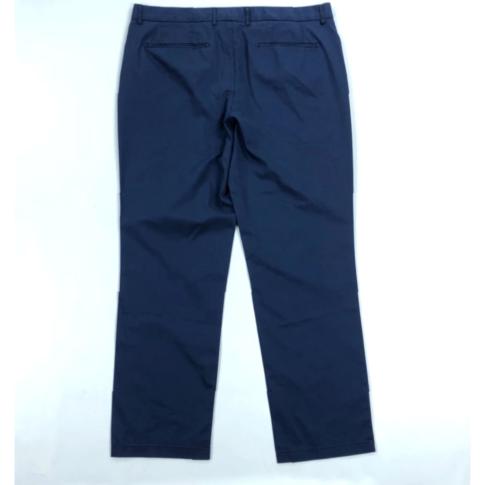 Vintage Holderness & Bourne The Warner Pants Men 38x32 Navy Tailored Stretch Chino Flat Front Belt Loops Pockets Size US 38 / EU 54 - 3 Thumbnail