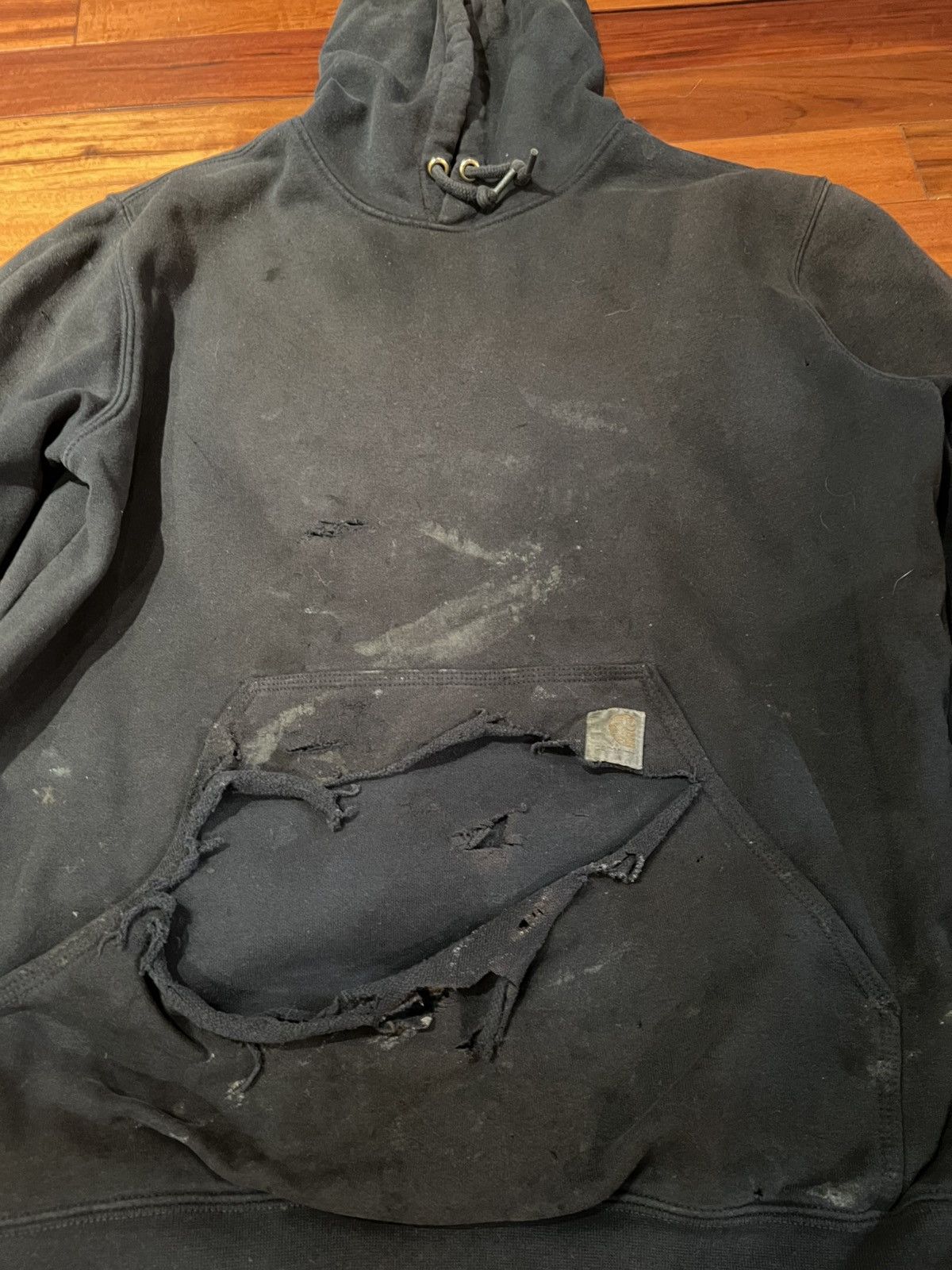Carhartt × Vintage Heavily Used Carharrt Hoodie Size US L / EU 52-54 / 3 - 2 Thumbnail