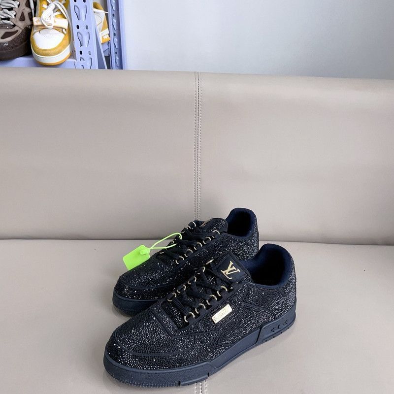 Louis Vuitton Louis Vuitton Sparkling Black Trainer Sneakers -2508 Size US 10.5 / EU 43-44 - 1 Thumbnail