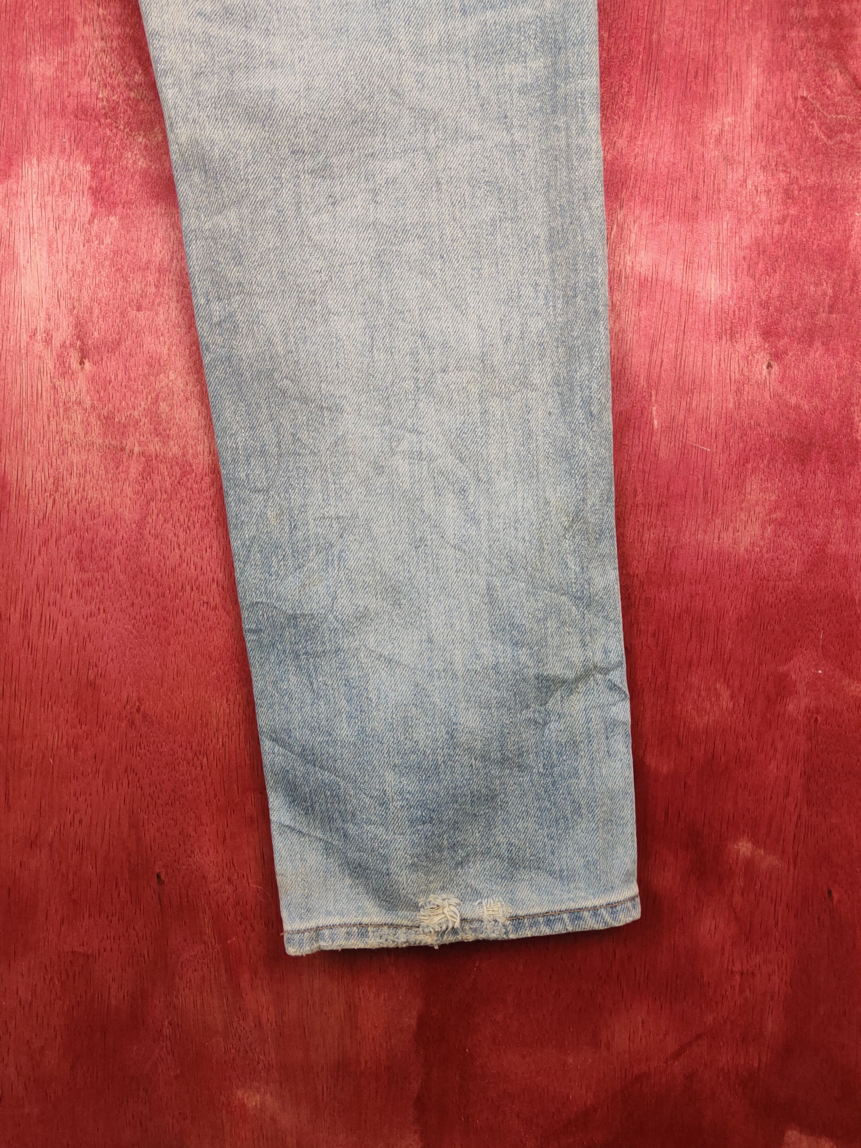 Japanese Brand Uniqlo Blue Faded Distressed Ripped Jeans #S1658 Size US 32 / EU 48 - 11 Thumbnail