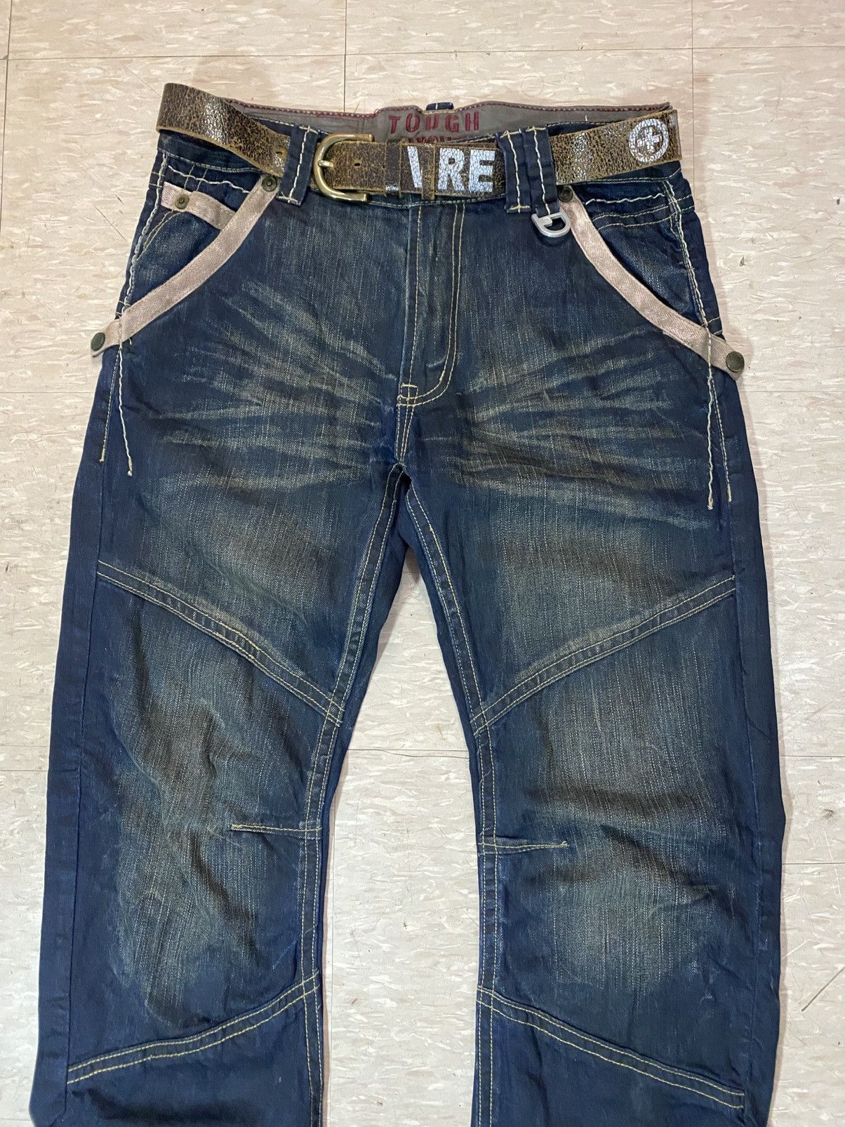 If Six Was Nine Tough jeansmith with leather belt Size US 34 / EU 50 - 11 Thumbnail